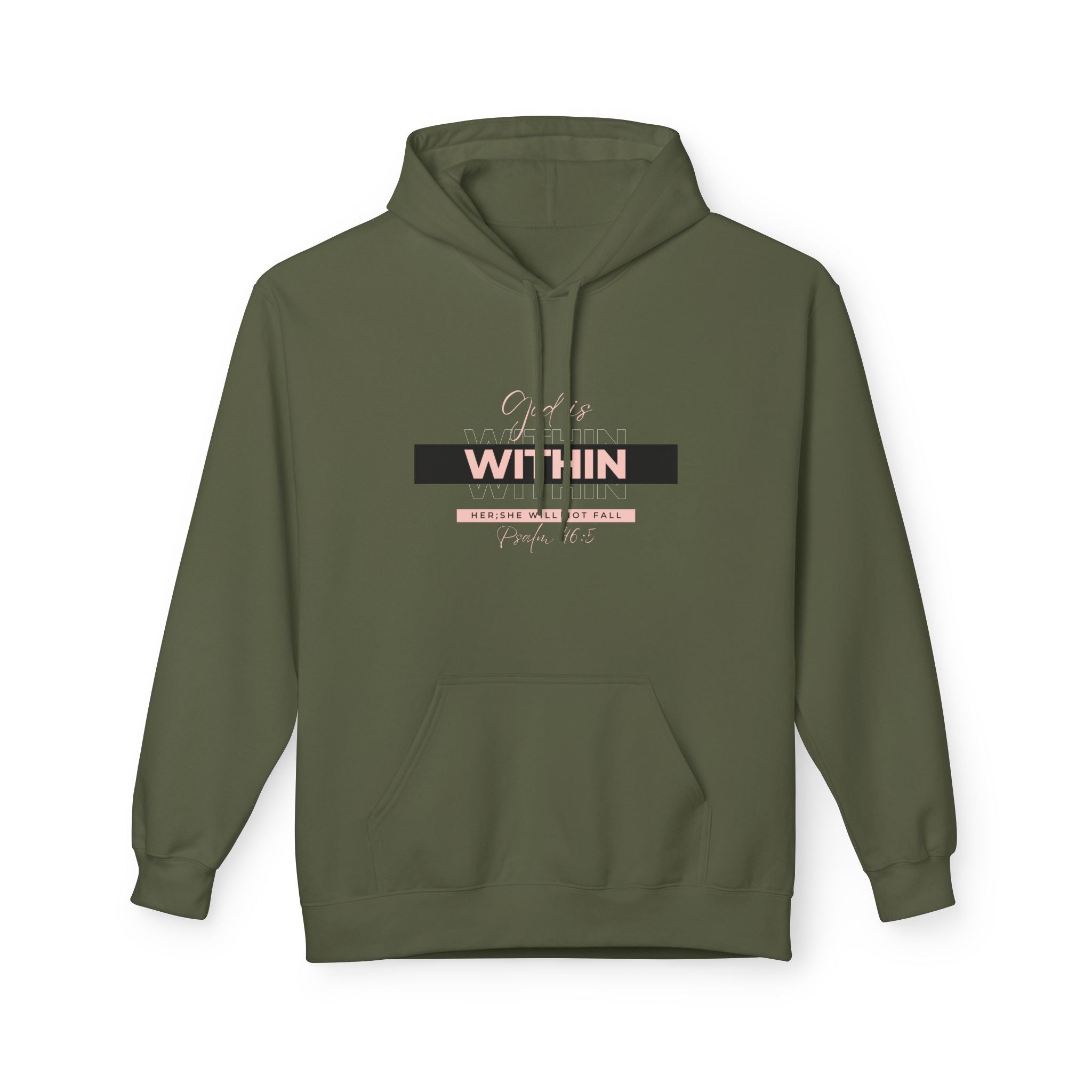 God Is Within Her Hoodie — Psalm 46:5 Christian Hoodie for Women | Faith-Based Inspirational Pullover
