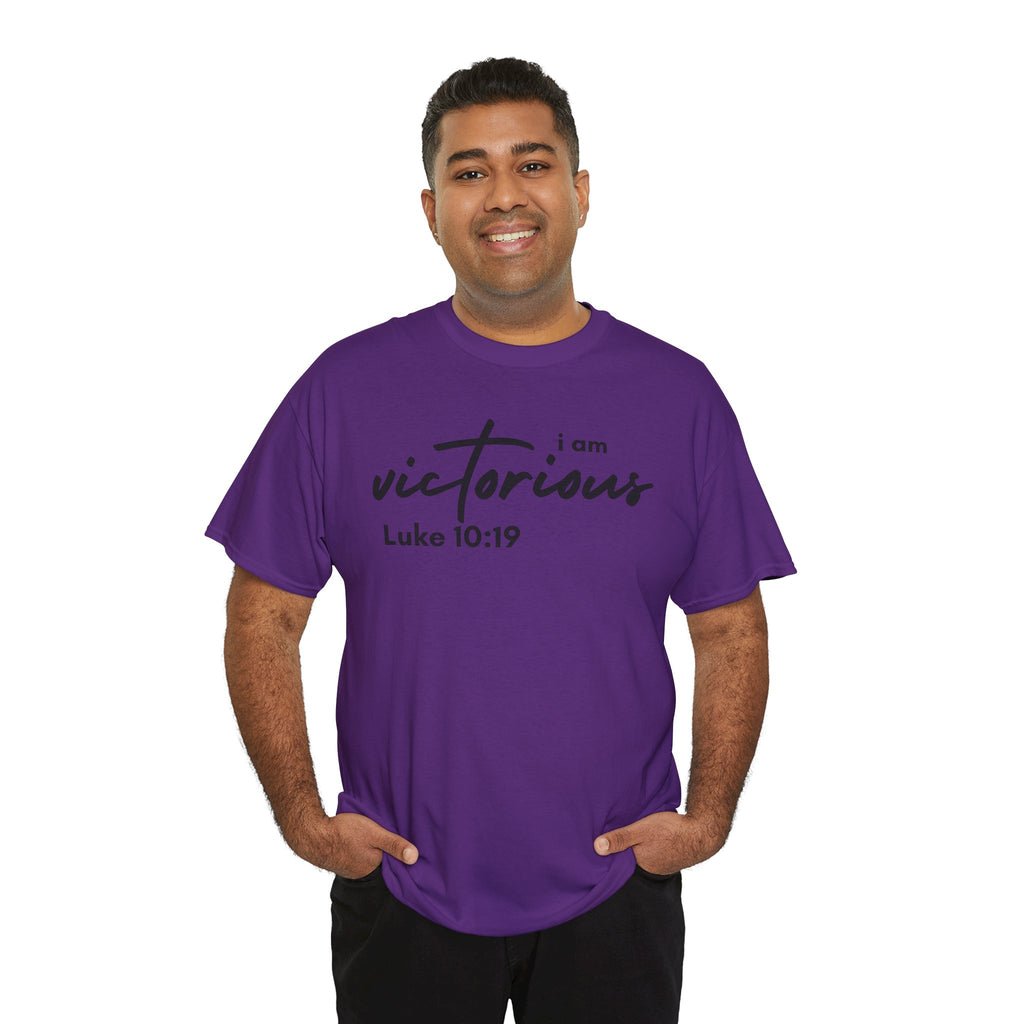 I Am Victorious Christian T-Shirt – Luke 10:19 Scripture Tee | Faith-Based Apparel