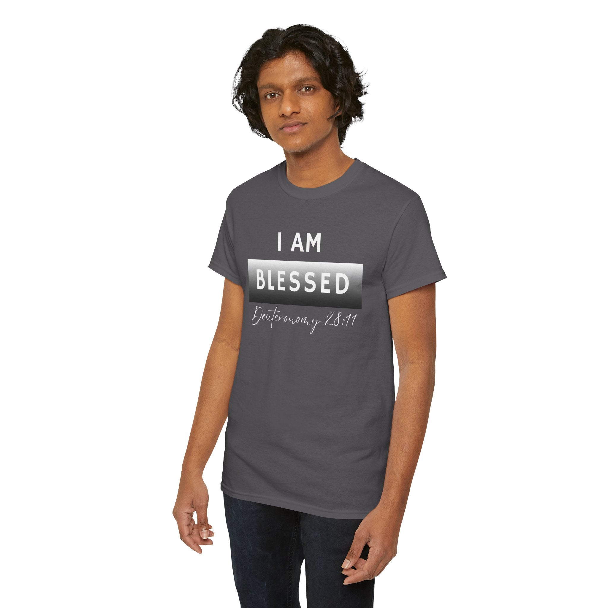 I Am Blessed Christian T-Shirt — Deuteronomy 28:11 Scripture Faith Tee (2)