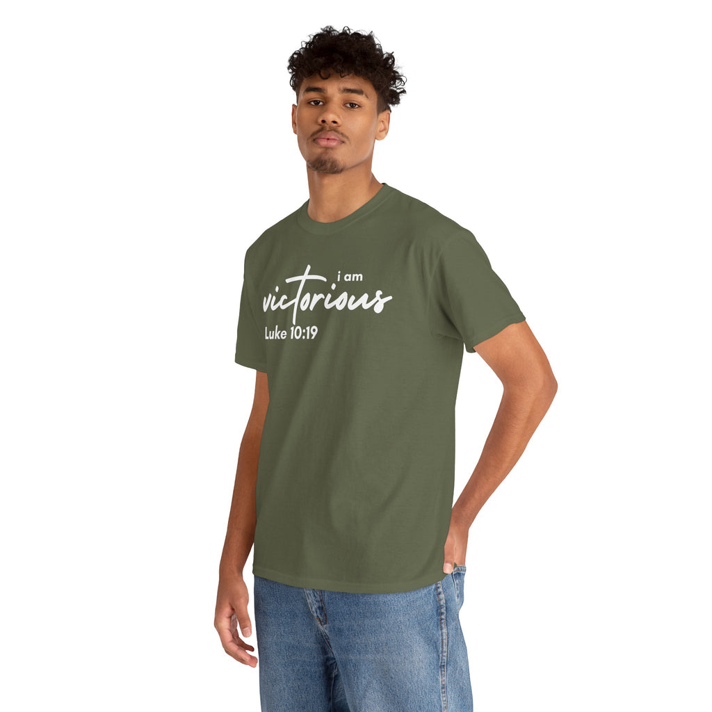 I Am Victorious Christian T-Shirt – Luke 10:19 Scripture Tee | Faith-Based Apparel