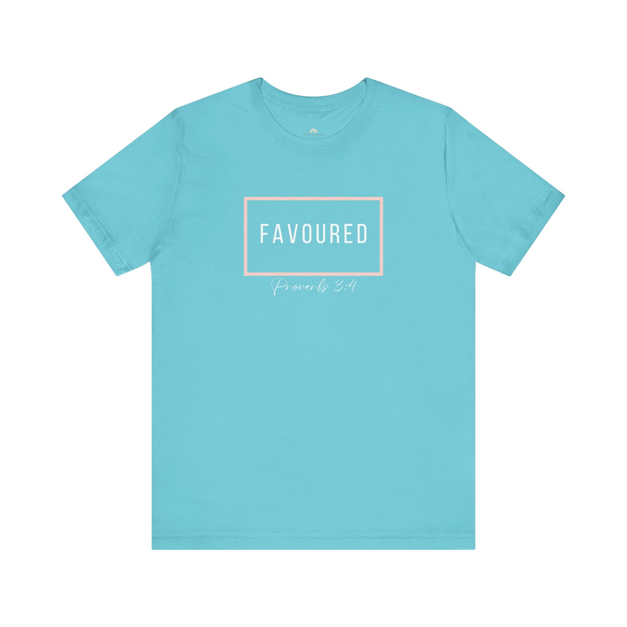 Favoured Christian T-Shirt – Proverbs 3:4 Scripture Tee | Faith-Based Unisex Shirt