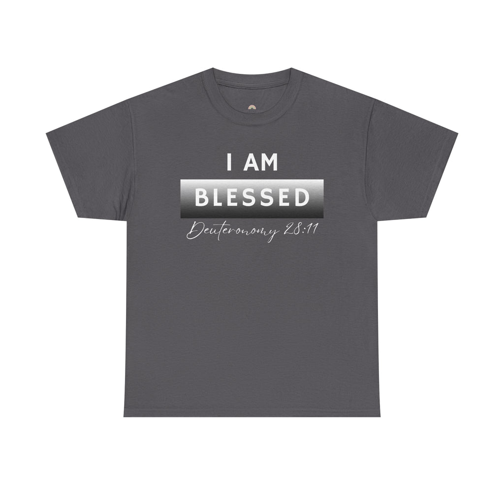 I Am Blessed Christian T-Shirt — Deuteronomy 28:11 Scripture Faith Tee (2)