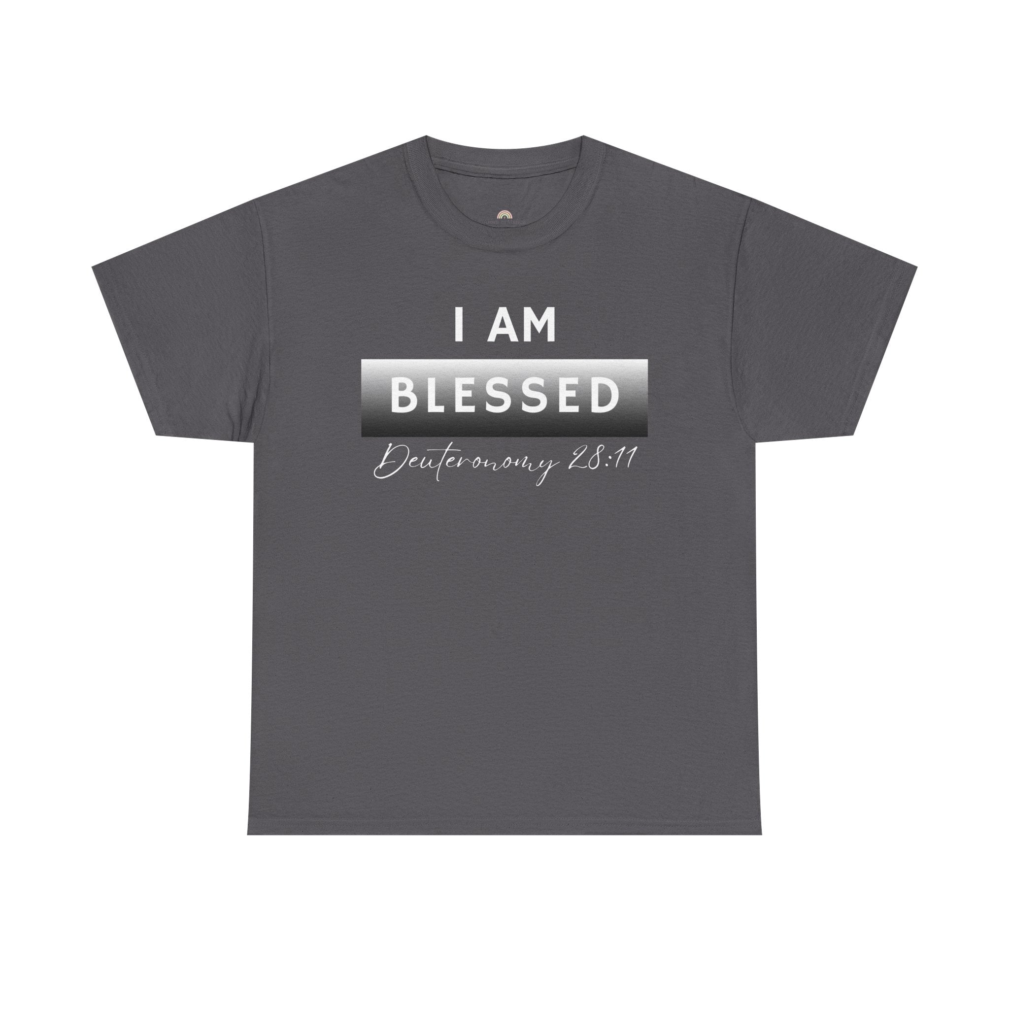I Am Blessed Christian T-Shirt — Deuteronomy 28:11 Scripture Faith Tee (2)