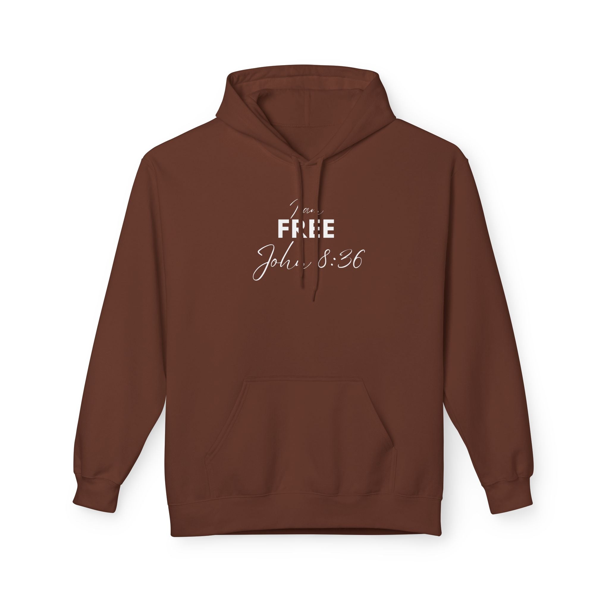I Am Free Hoodie – John 8:36 Christian Scripture Hoodie | Faith-Based Inspirational Pullover