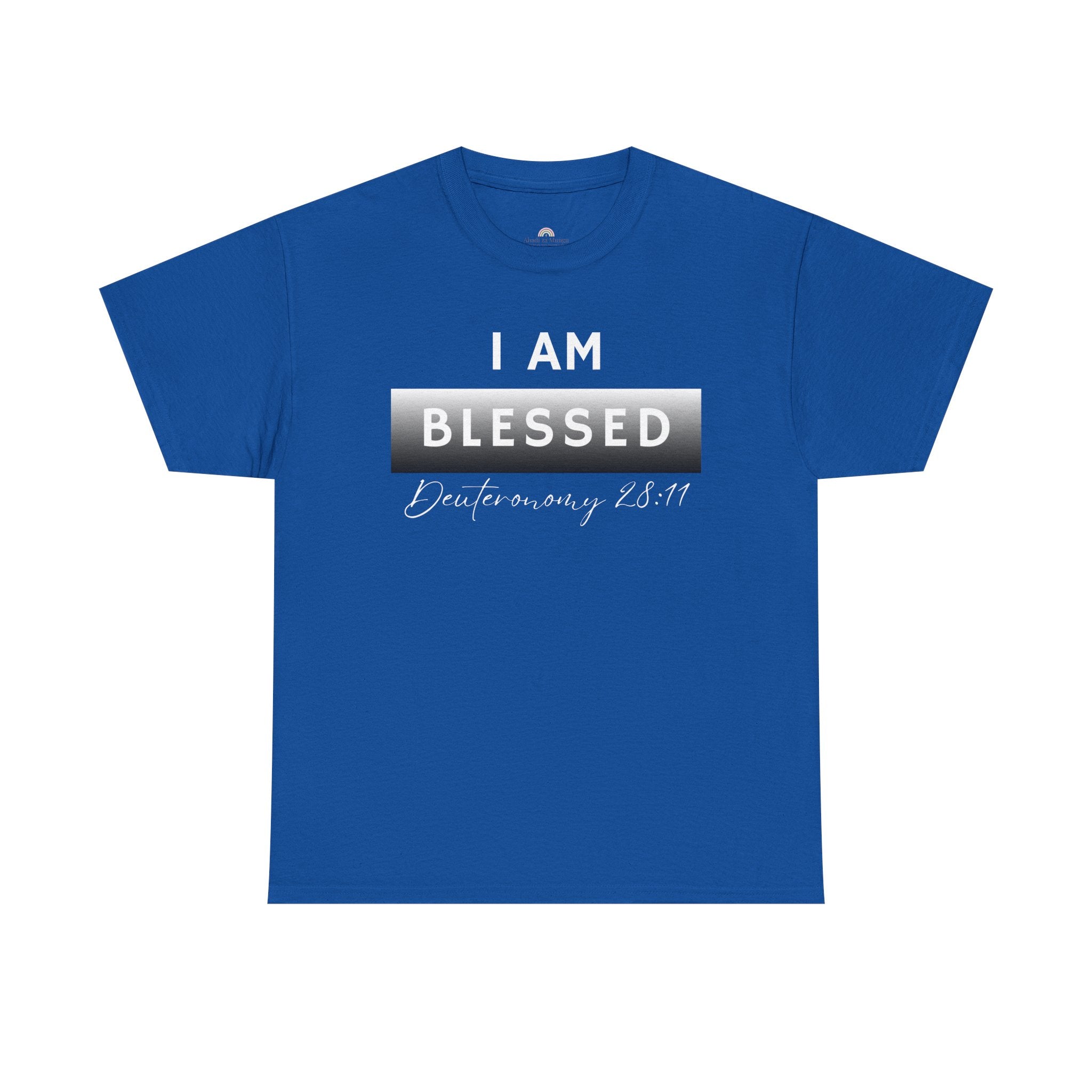 I Am Blessed Christian T-Shirt — Deuteronomy 28:11 Scripture Faith Tee (2)