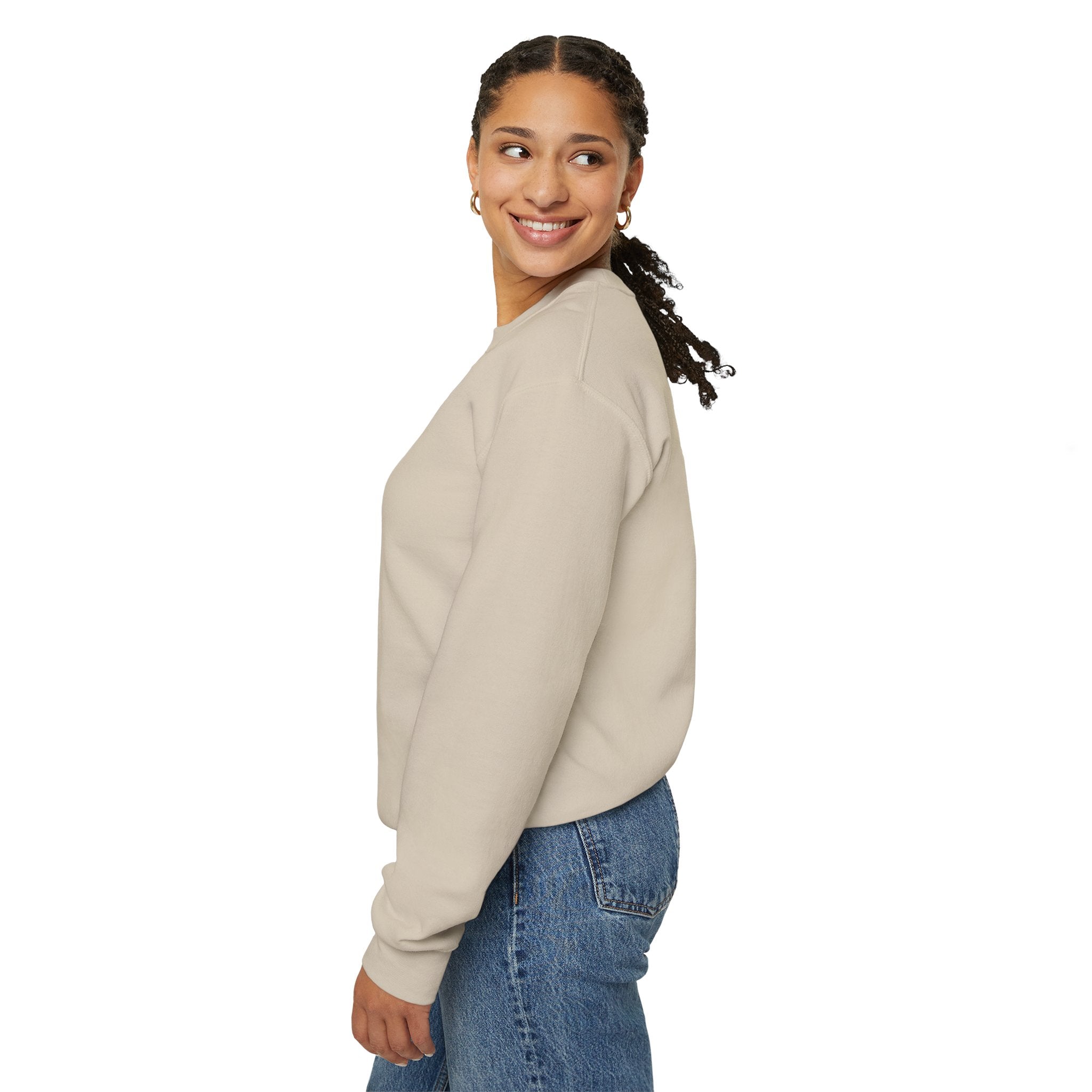 Saved & Loved Crewneck Sweatshirt — Psalm 91:16 Christian Faith Sweatshirt