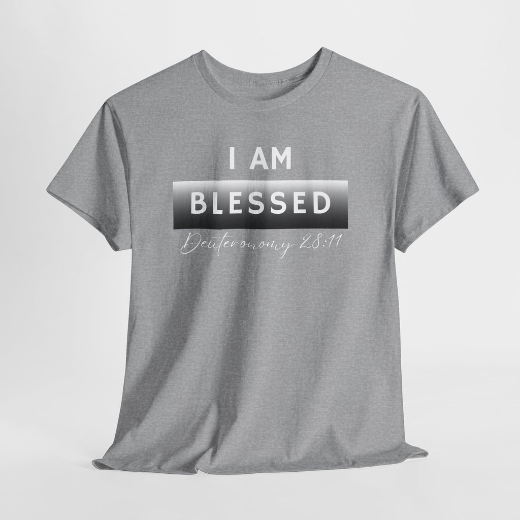 I Am Blessed Christian T-Shirt — Deuteronomy 28:11 Scripture Faith Tee (2)