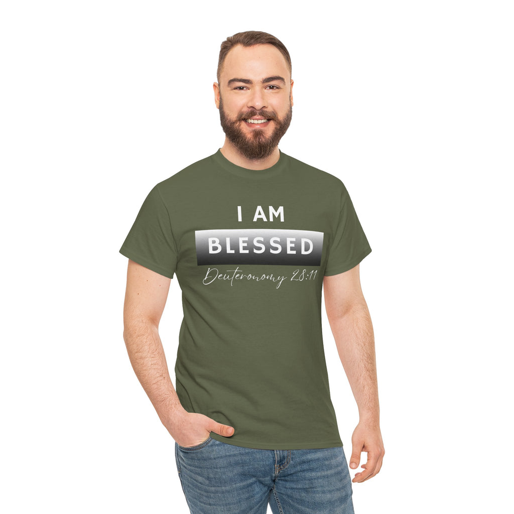 I Am Blessed Christian T-Shirt — Deuteronomy 28:11 Scripture Faith Tee (2)