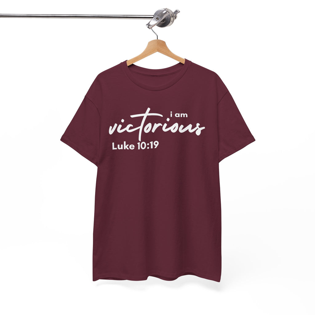 I Am Victorious Christian T-Shirt – Luke 10:19 Scripture Tee | Faith-Based Apparel