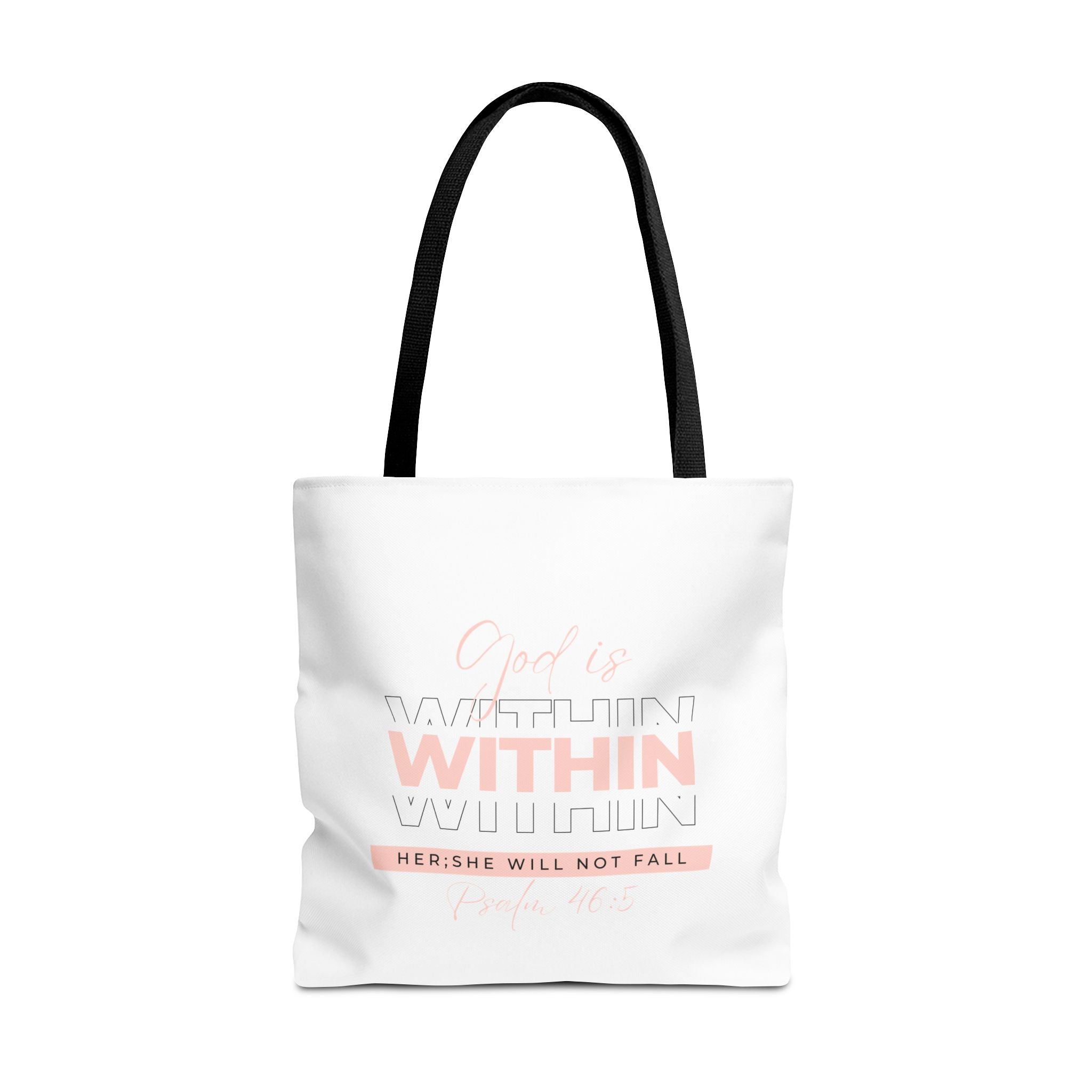 God Is Within Her Tote Bag – Psalm 46:5 Christian Scripture Tote for Women