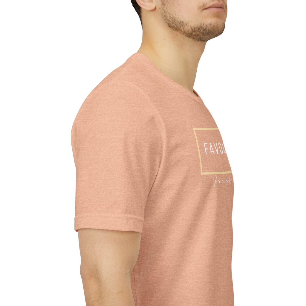 Favoured Christian T-Shirt – Proverbs 3:4 Scripture Tee | Faith-Based Unisex Shirt