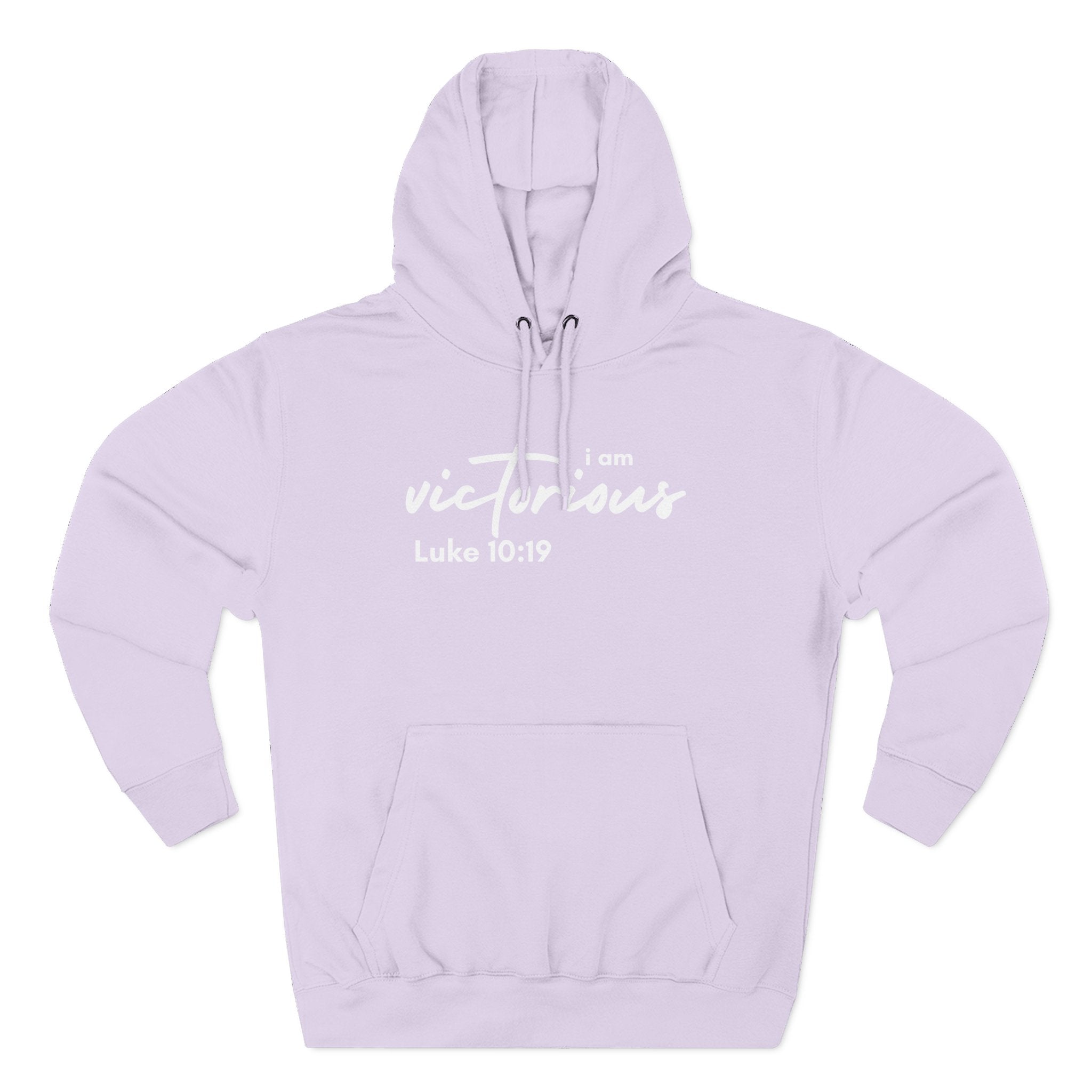 I Am Victorious Hoodie — Luke 10:19 Christian Scripture Fleece Pullover