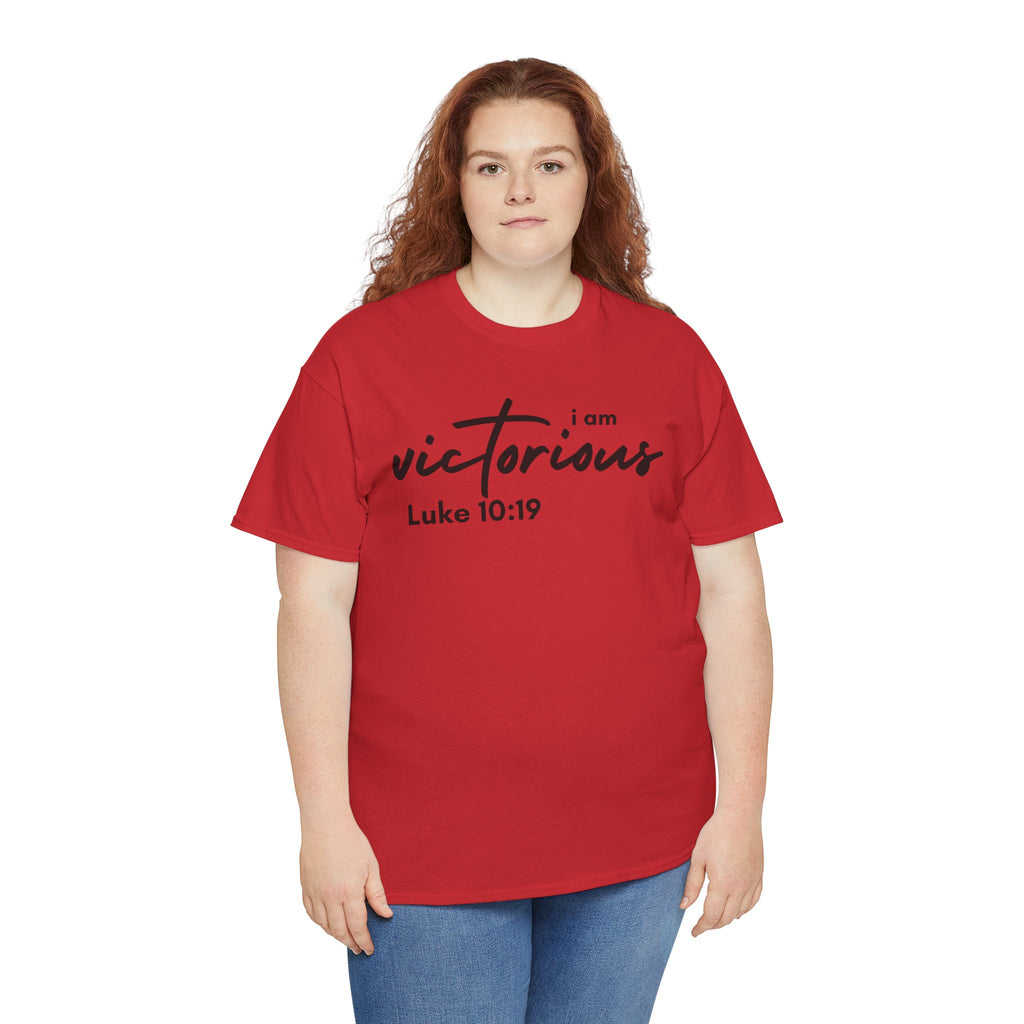 I Am Victorious Christian T-Shirt – Luke 10:19 Scripture Tee | Faith-Based Apparel