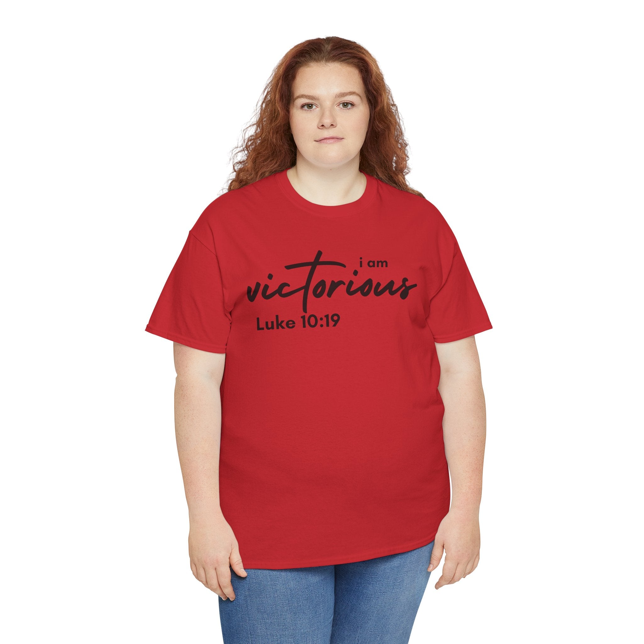 I Am Victorious Christian T-Shirt – Luke 10:19 Scripture Tee | Faith-Based Apparel