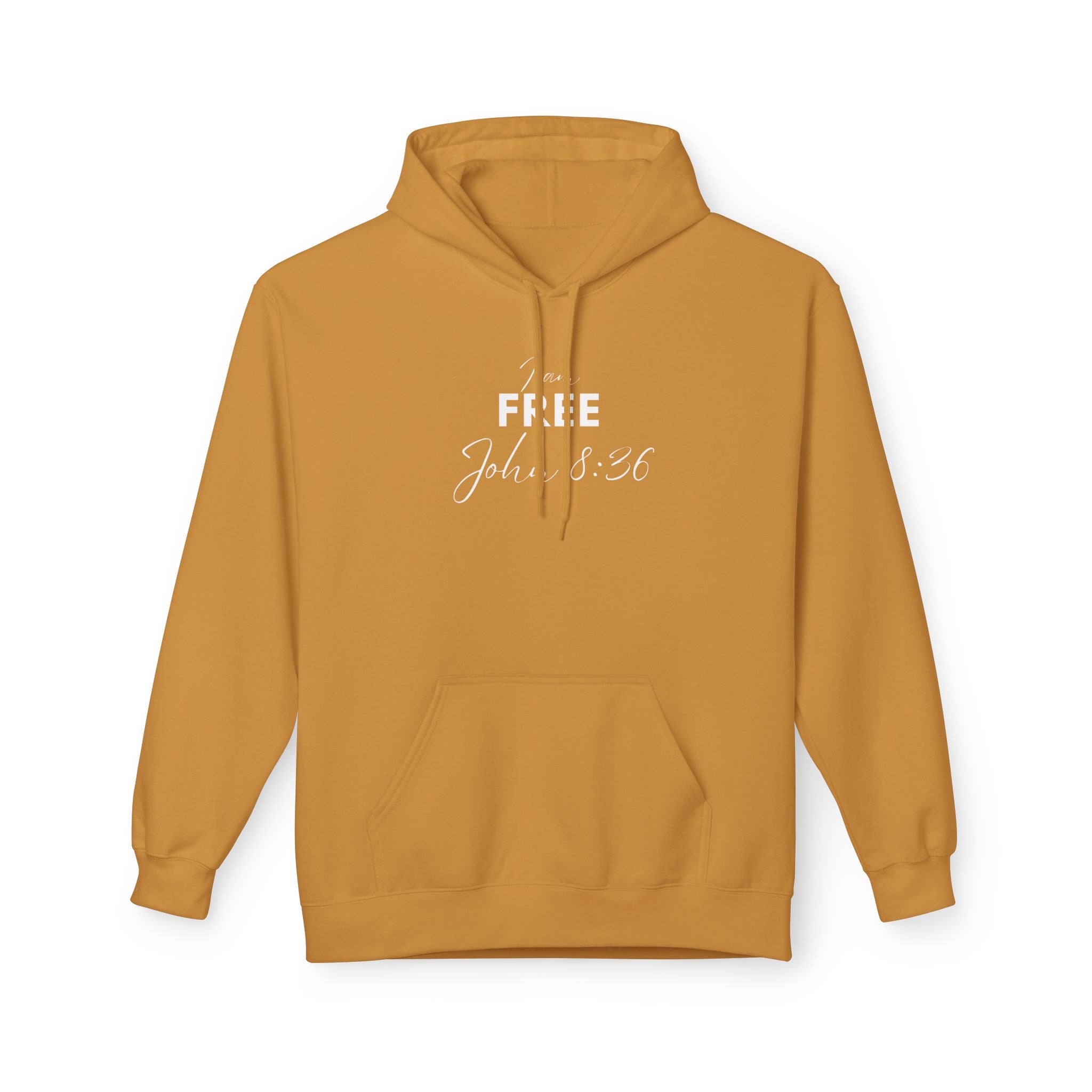 I Am Free Hoodie – John 8:36 Christian Scripture Hoodie | Faith-Based Inspirational Pullover
