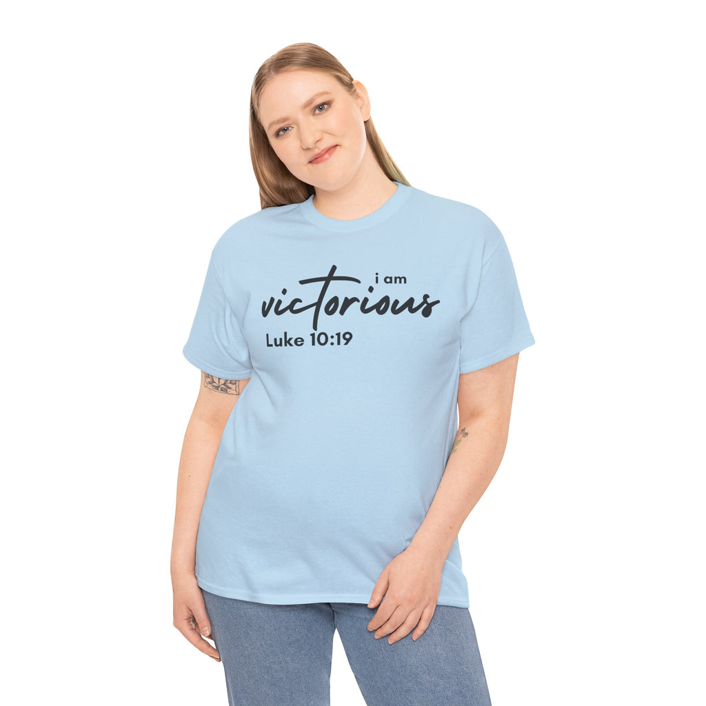 I Am Victorious Christian T-Shirt – Luke 10:19 Scripture Tee | Faith-Based Apparel