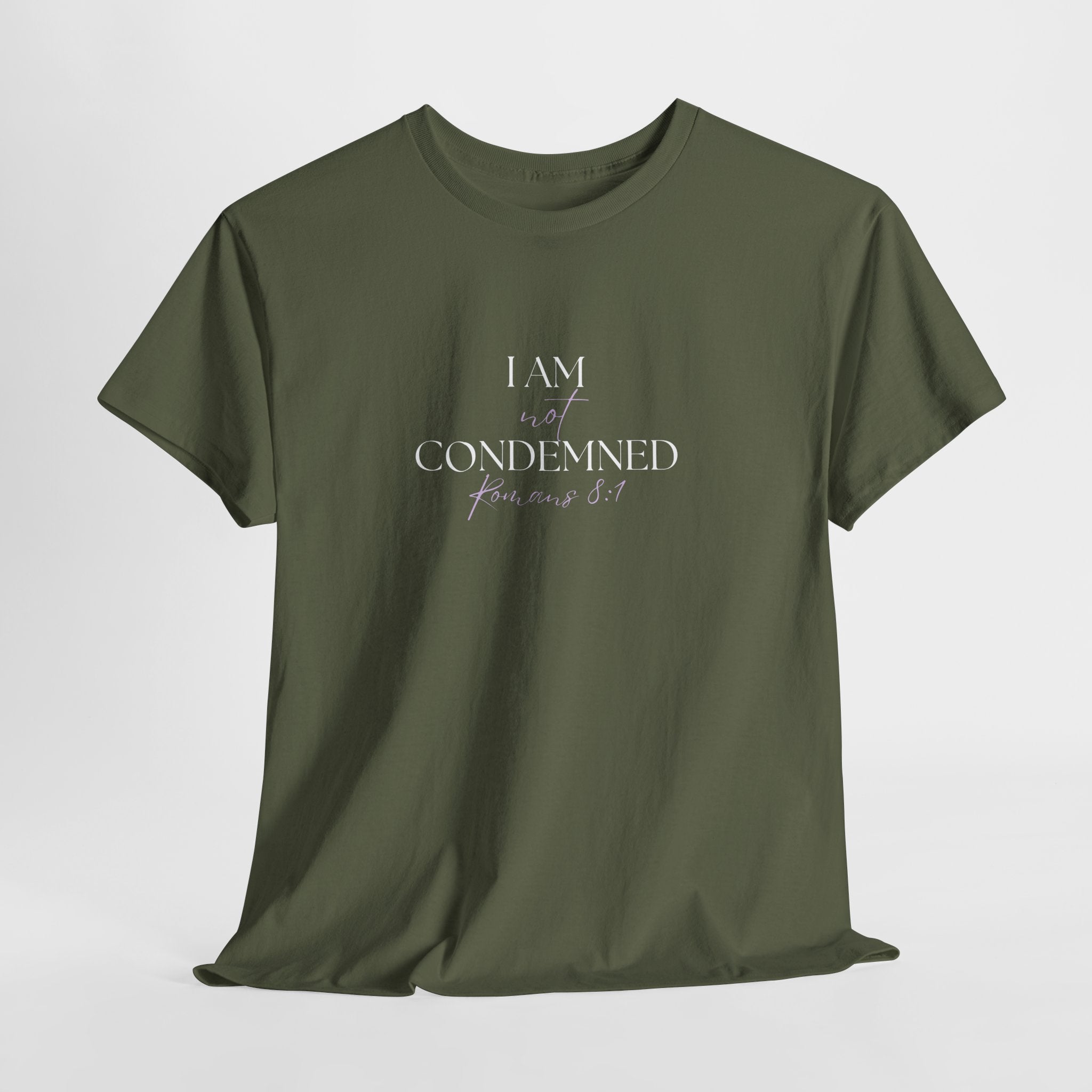 I Am Not Condemned T-Shirt – Christian Tee (Romans 8:1 Scripture) | Faith Apparel for Men & Women