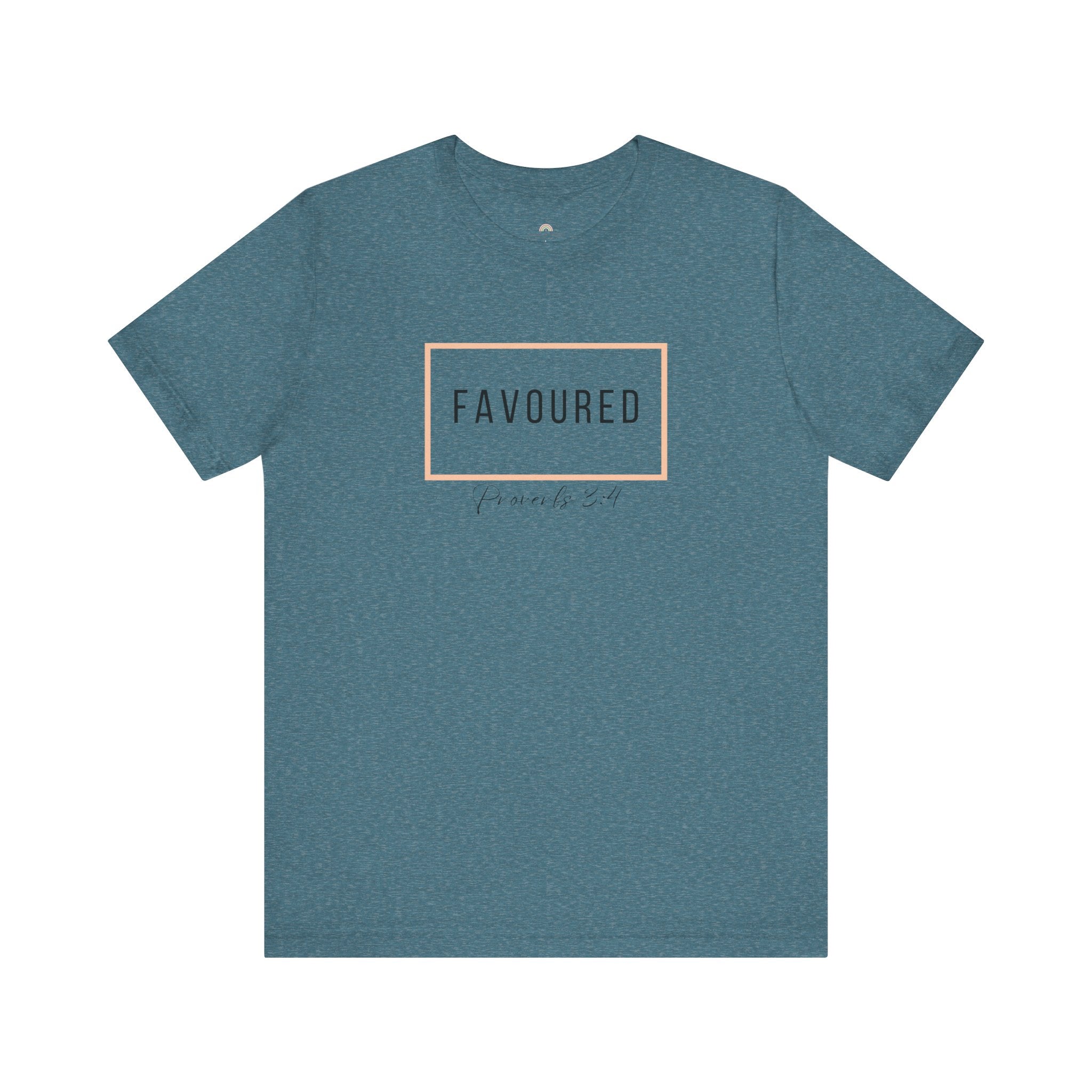Favoured Christian T-Shirt – Proverbs 3:4 Scripture Tee | Faith-Based Unisex Shirt