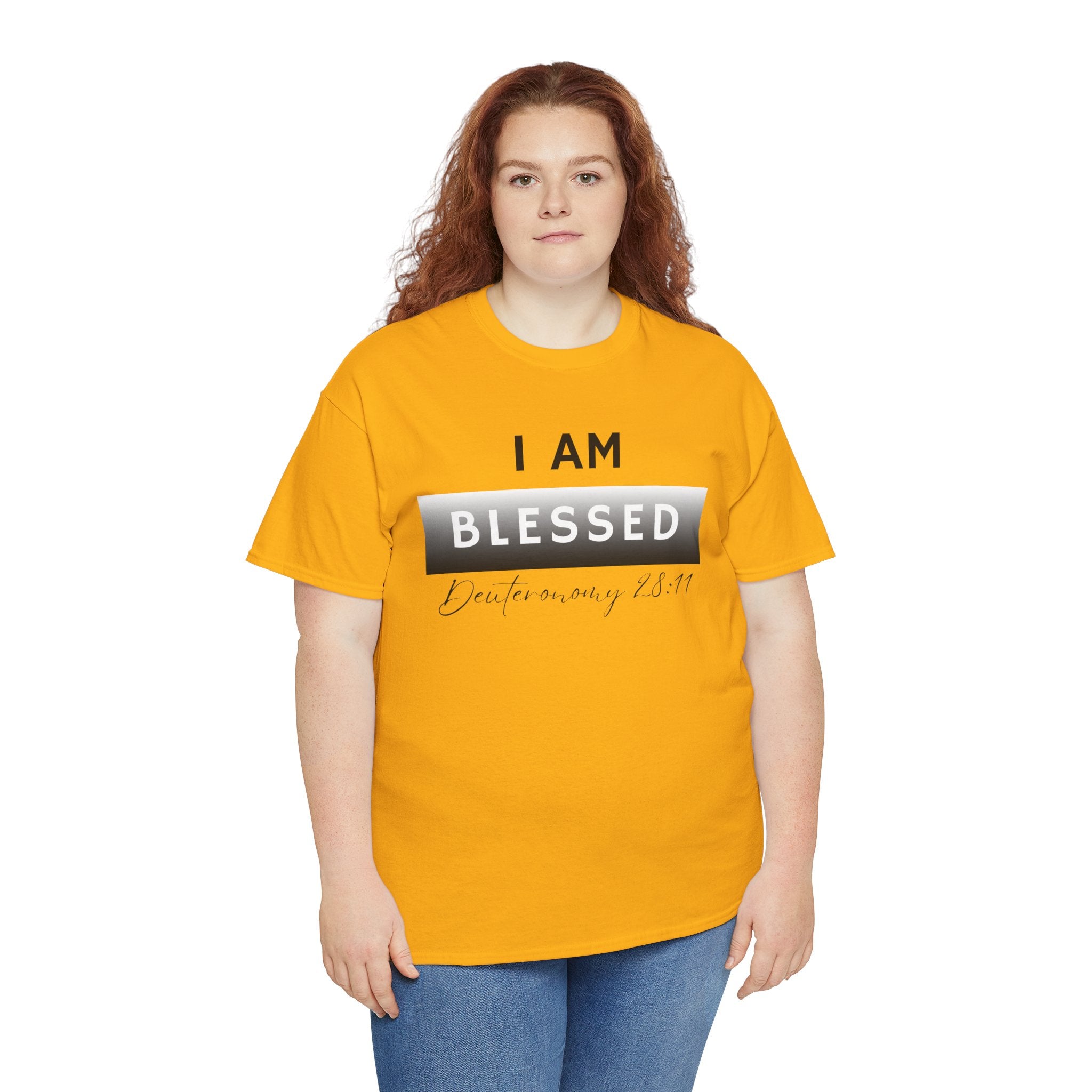 I Am Blessed Christian T-Shirt — Deuteronomy 28:11 Scripture Faith Tee