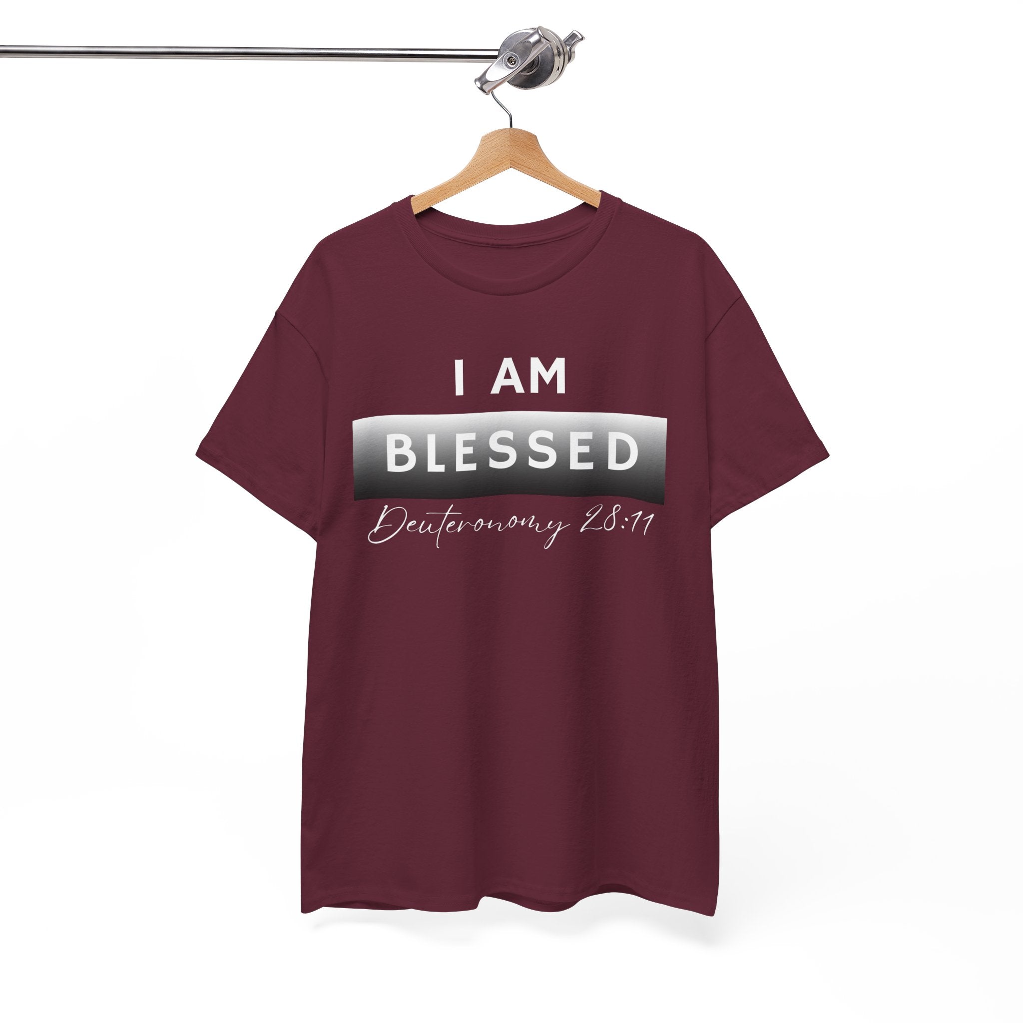 I Am Blessed Christian T-Shirt — Deuteronomy 28:11 Scripture Faith Tee (2)