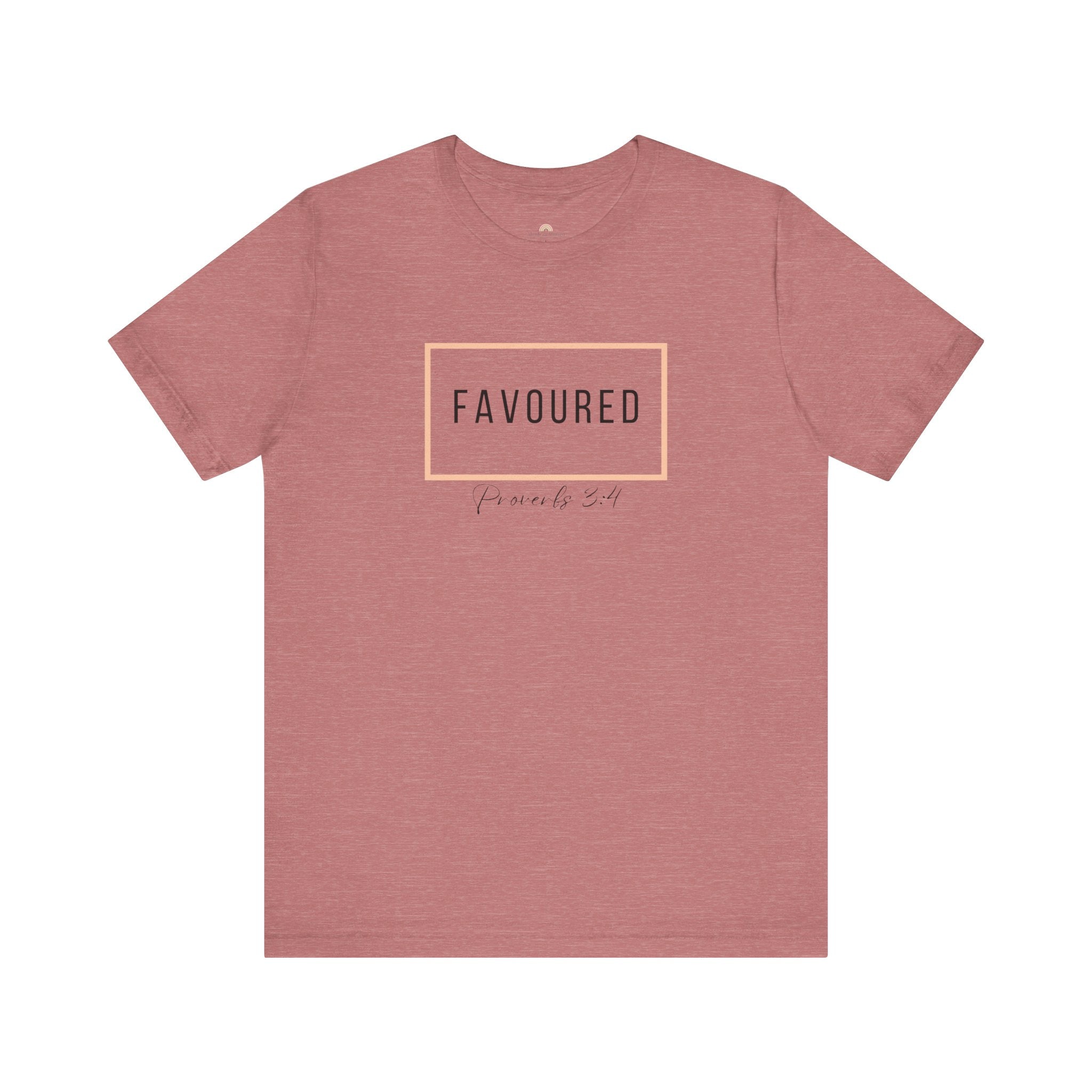 Favoured Christian T-Shirt – Proverbs 3:4 Scripture Tee | Faith-Based Unisex Shirt