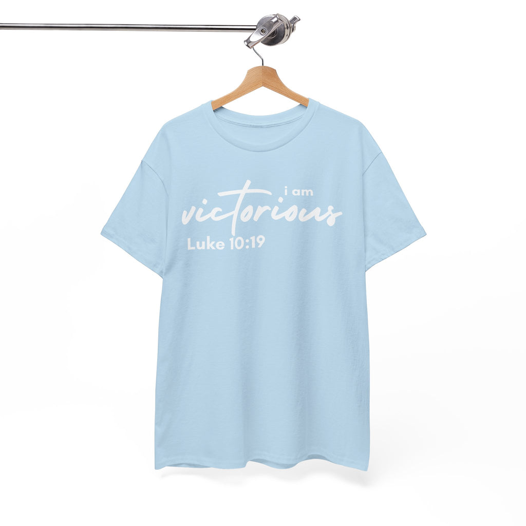 I Am Victorious Christian T-Shirt – Luke 10:19 Scripture Tee | Faith-Based Apparel