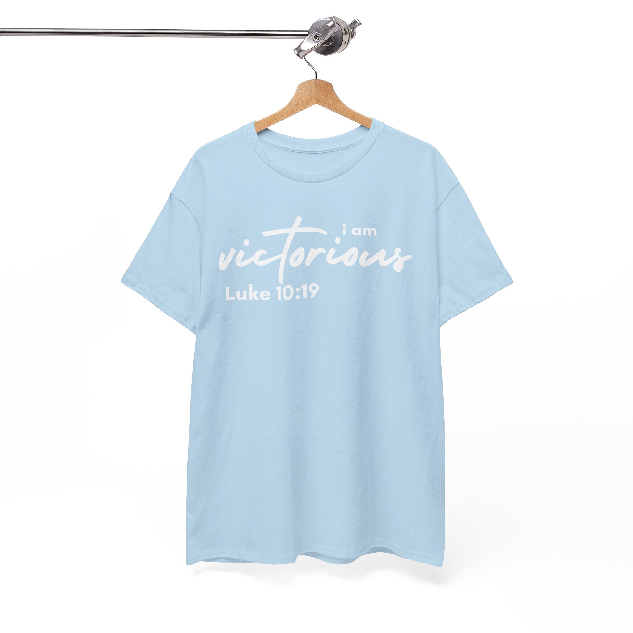 I Am Victorious Christian T-Shirt – Luke 10:19 Scripture Tee | Faith-Based Apparel
