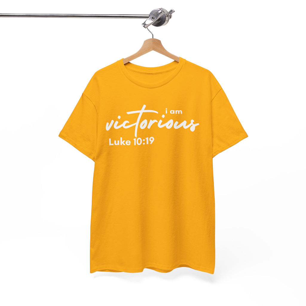 I Am Victorious Christian T-Shirt – Luke 10:19 Scripture Tee | Faith-Based Apparel