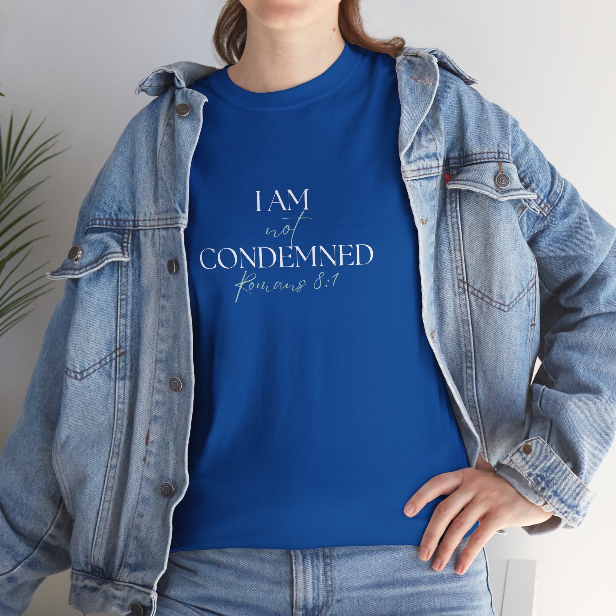 I Am Not Condemned T-Shirt – Christian Tee (Romans 8:1 Scripture) | Faith Apparel for Men & Women