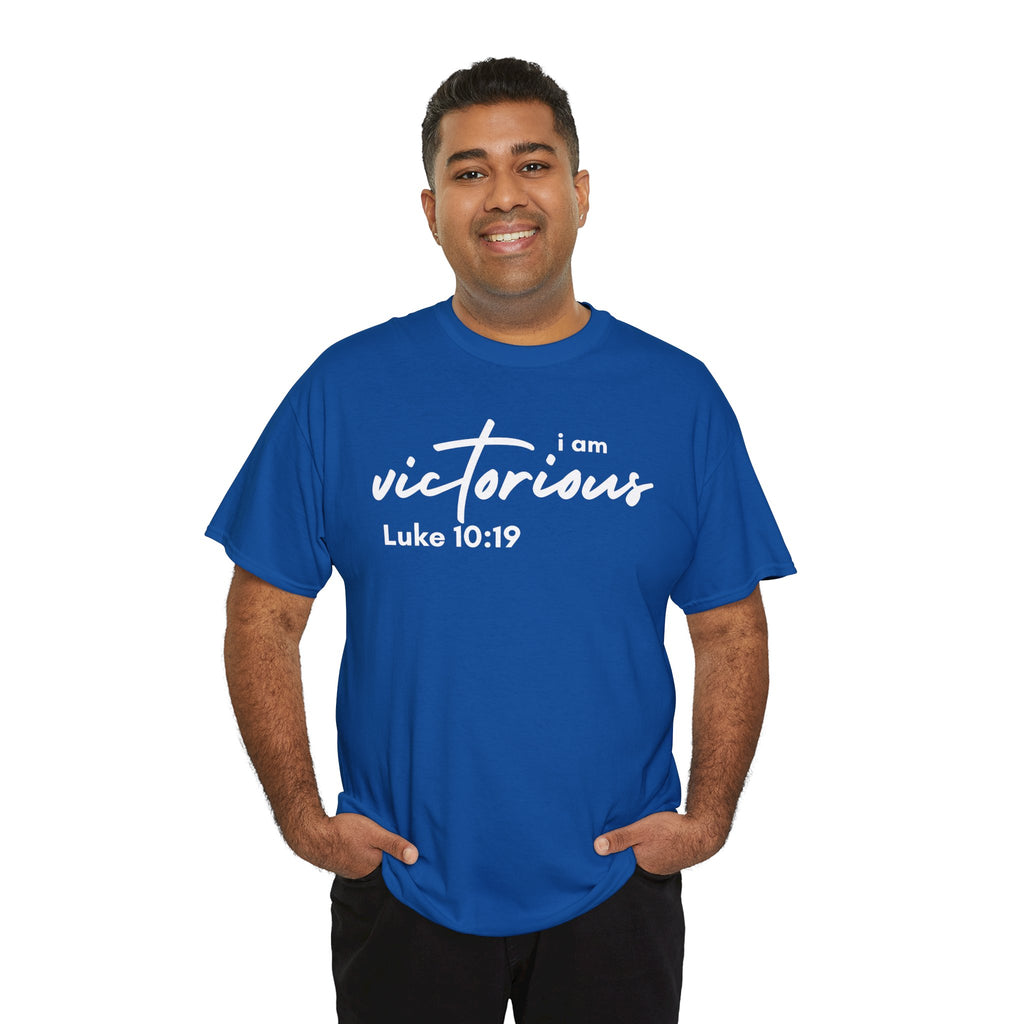 I Am Victorious Christian T-Shirt – Luke 10:19 Scripture Tee | Faith-Based Apparel