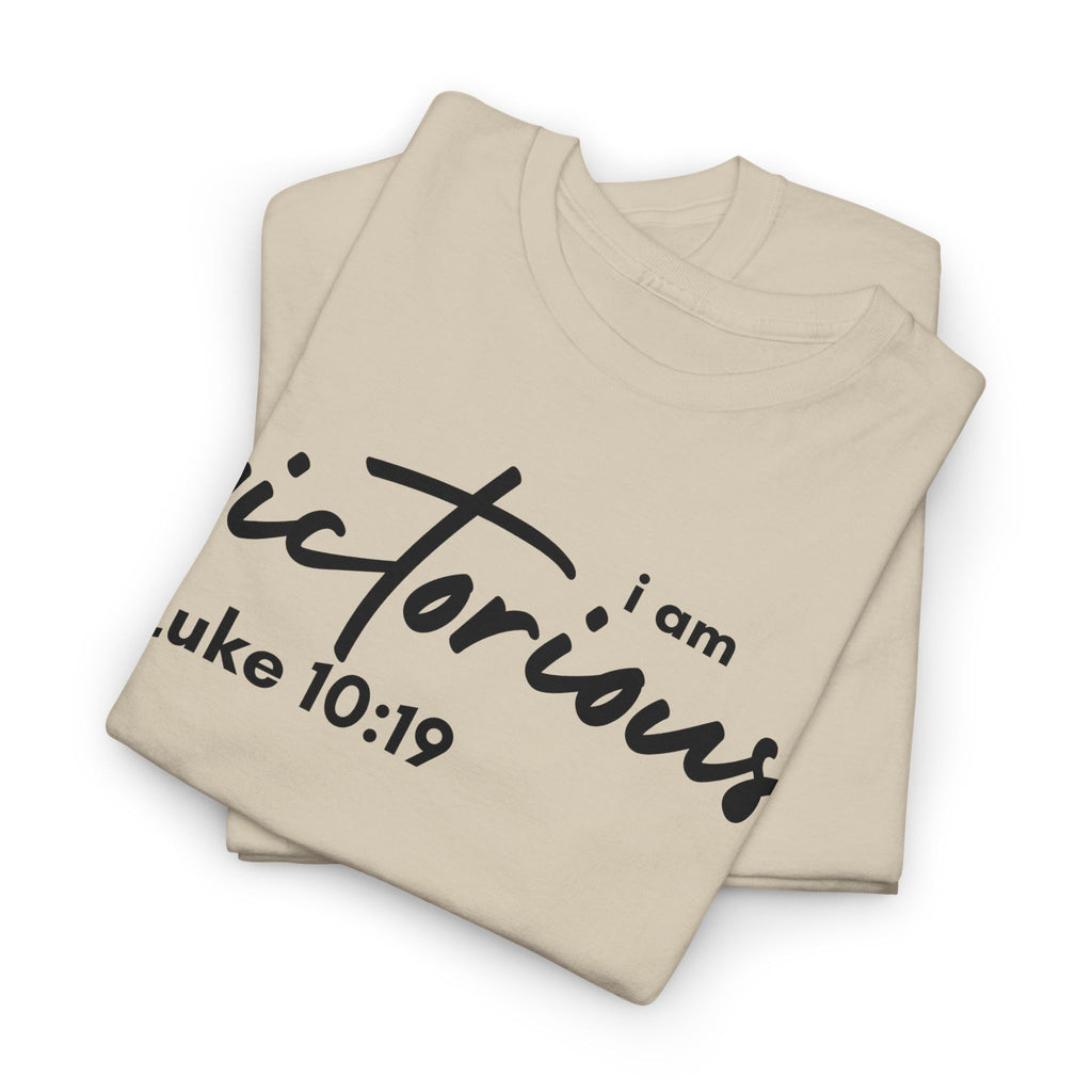 I Am Victorious Christian T-Shirt – Luke 10:19 Scripture Tee | Faith-Based Apparel