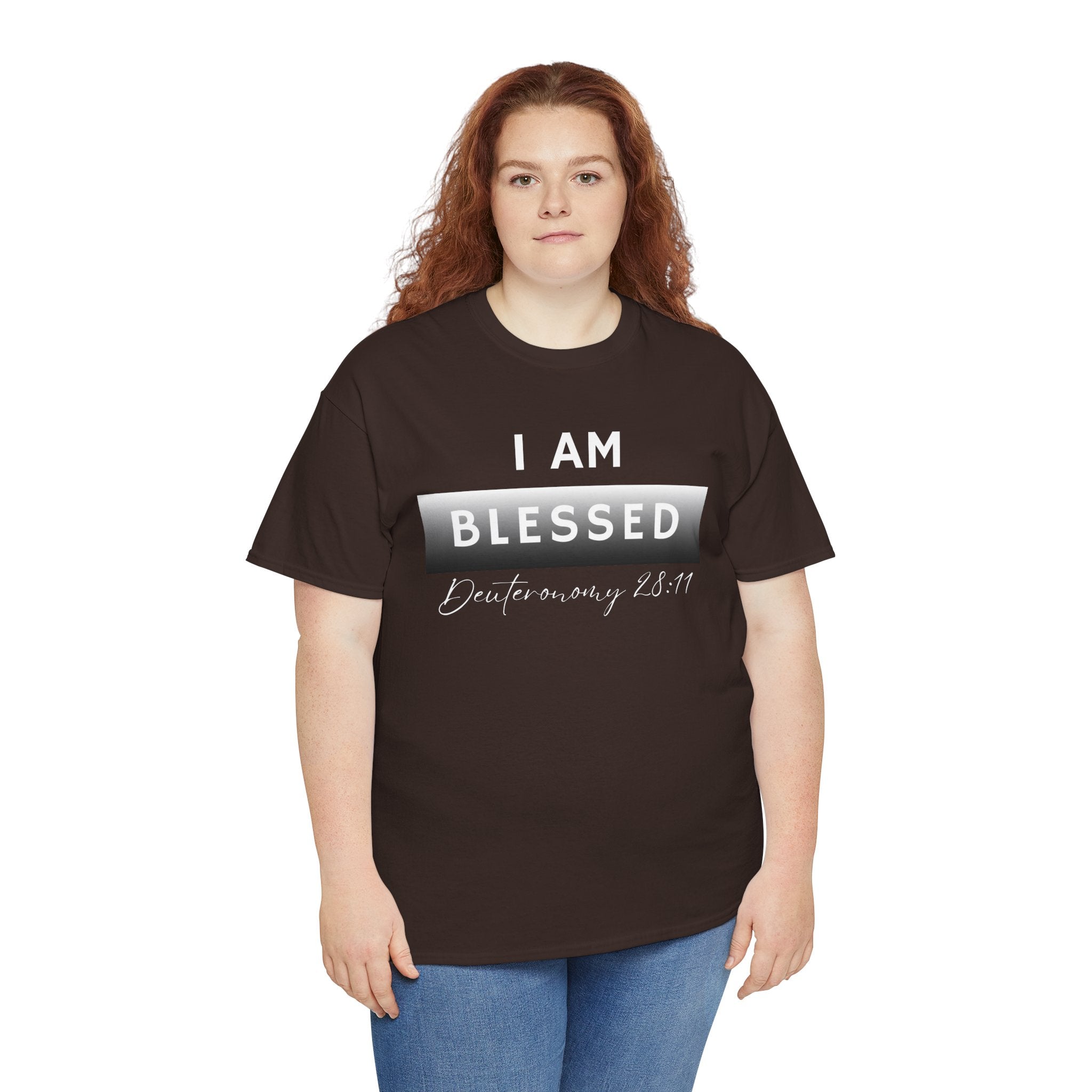 I Am Blessed Christian T-Shirt — Deuteronomy 28:11 Scripture Faith Tee (2)