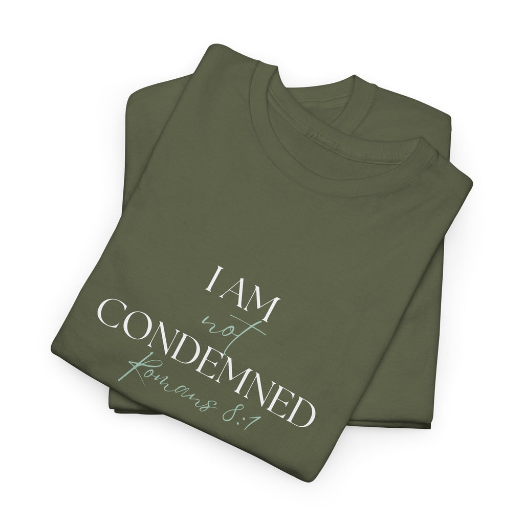 I Am Not Condemned T-Shirt – Christian Tee (Romans 8:1 Scripture) | Faith Apparel for Men & Women
