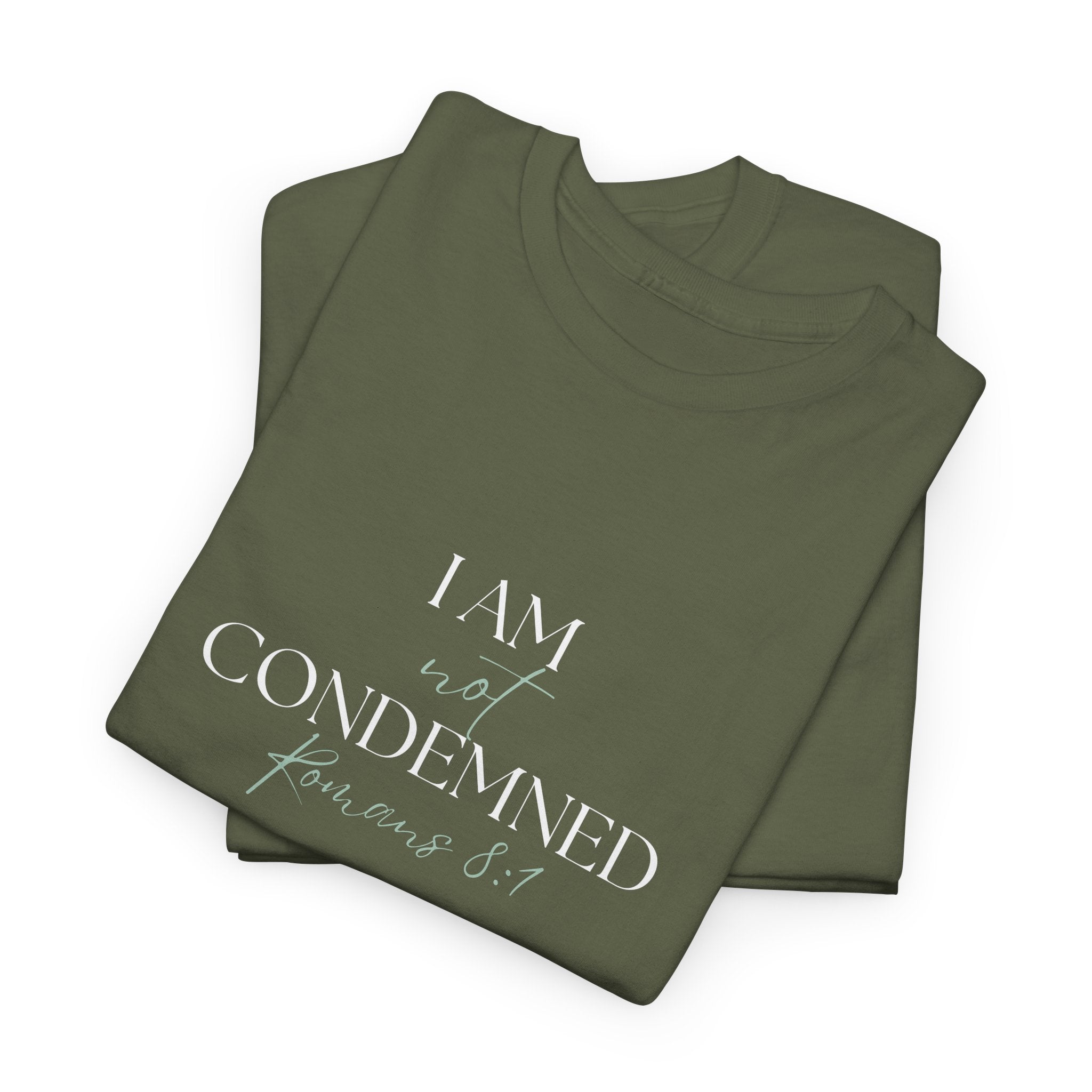 I Am Not Condemned T-Shirt – Christian Tee (Romans 8:1 Scripture) | Faith Apparel for Men & Women