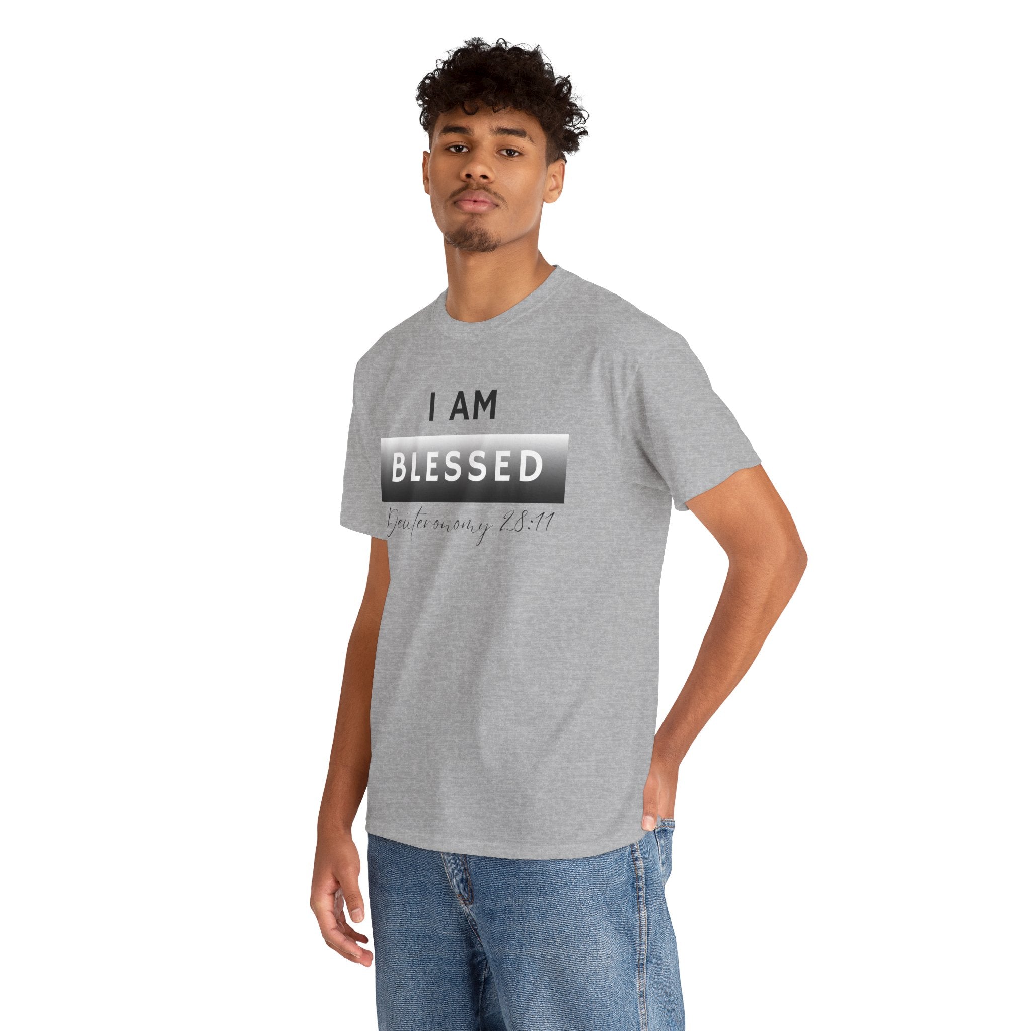 I Am Blessed Christian T-Shirt — Deuteronomy 28:11 Scripture Faith Tee