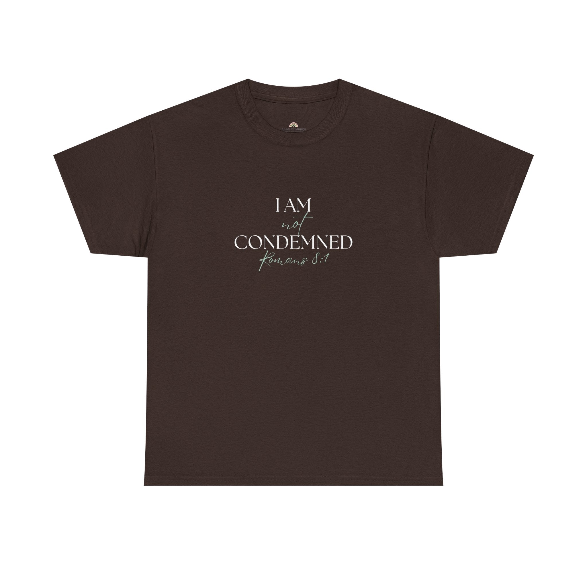 I Am Not Condemned T-Shirt – Christian Tee (Romans 8:1 Scripture) | Faith Apparel for Men & Women