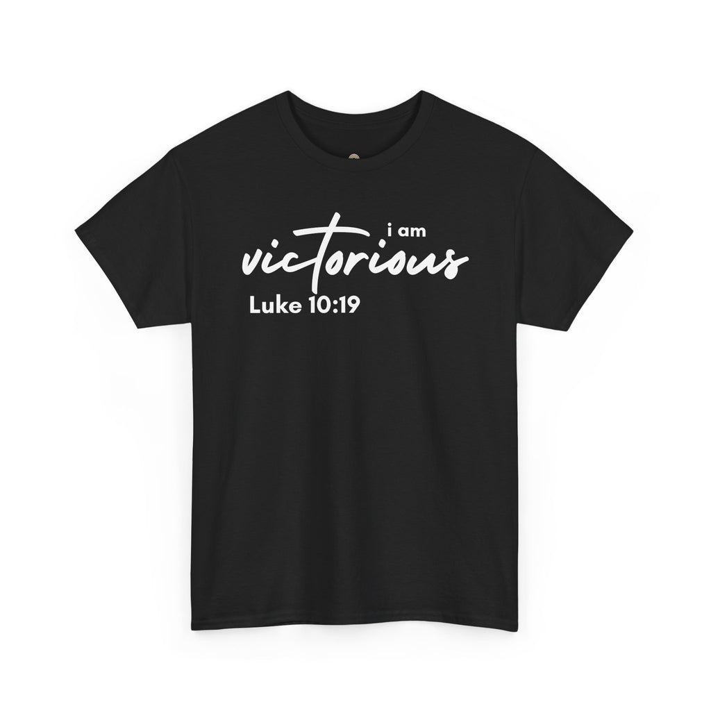 I Am Victorious Christian T-Shirt – Luke 10:19 Scripture Tee | Faith-Based Apparel