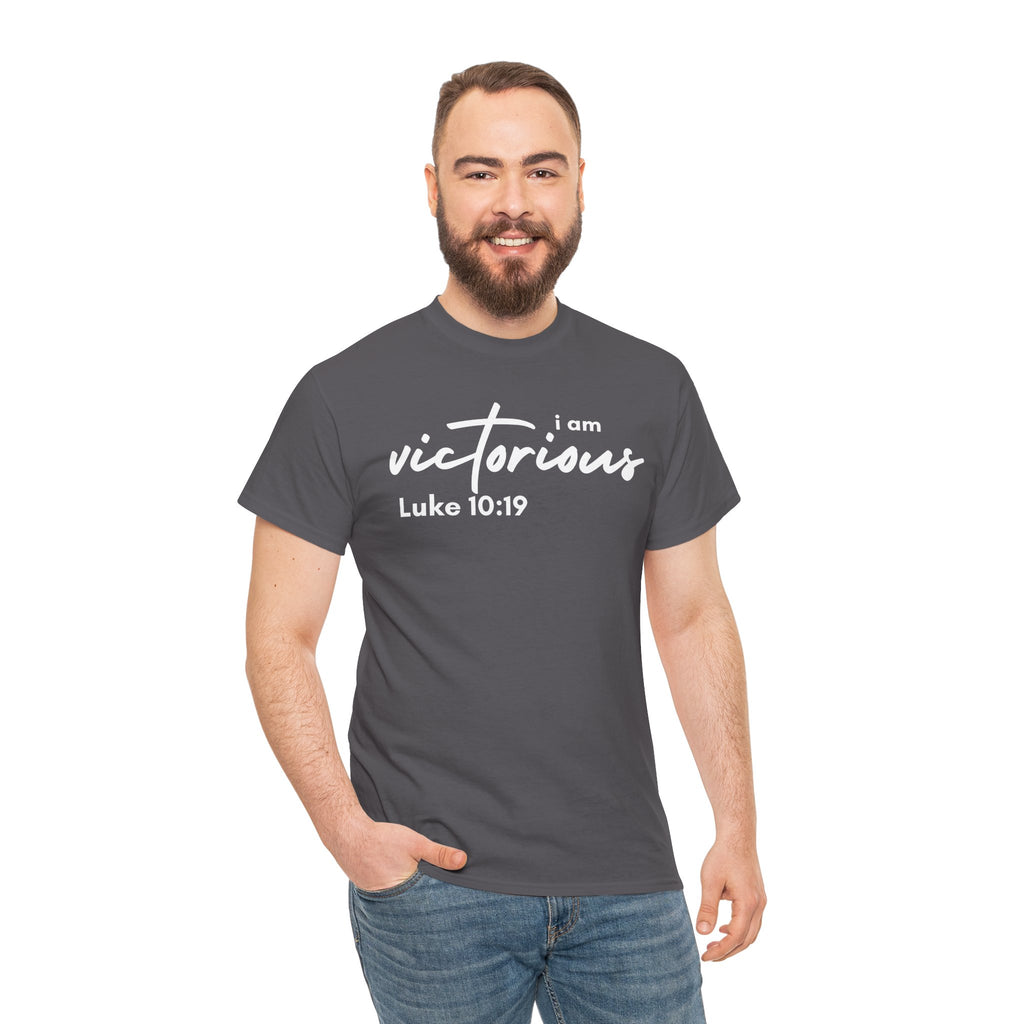 I Am Victorious Christian T-Shirt – Luke 10:19 Scripture Tee | Faith-Based Apparel