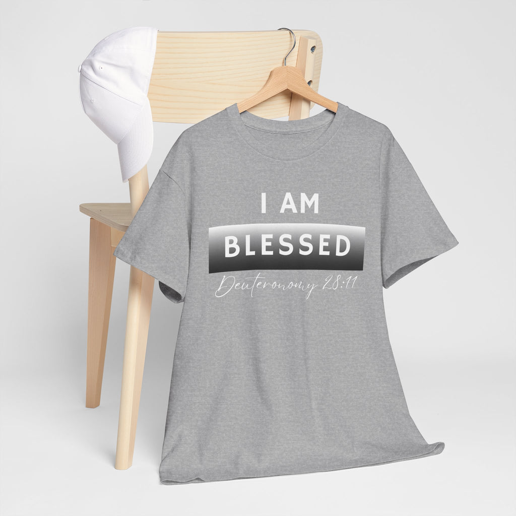 I Am Blessed Christian T-Shirt — Deuteronomy 28:11 Scripture Faith Tee (2)