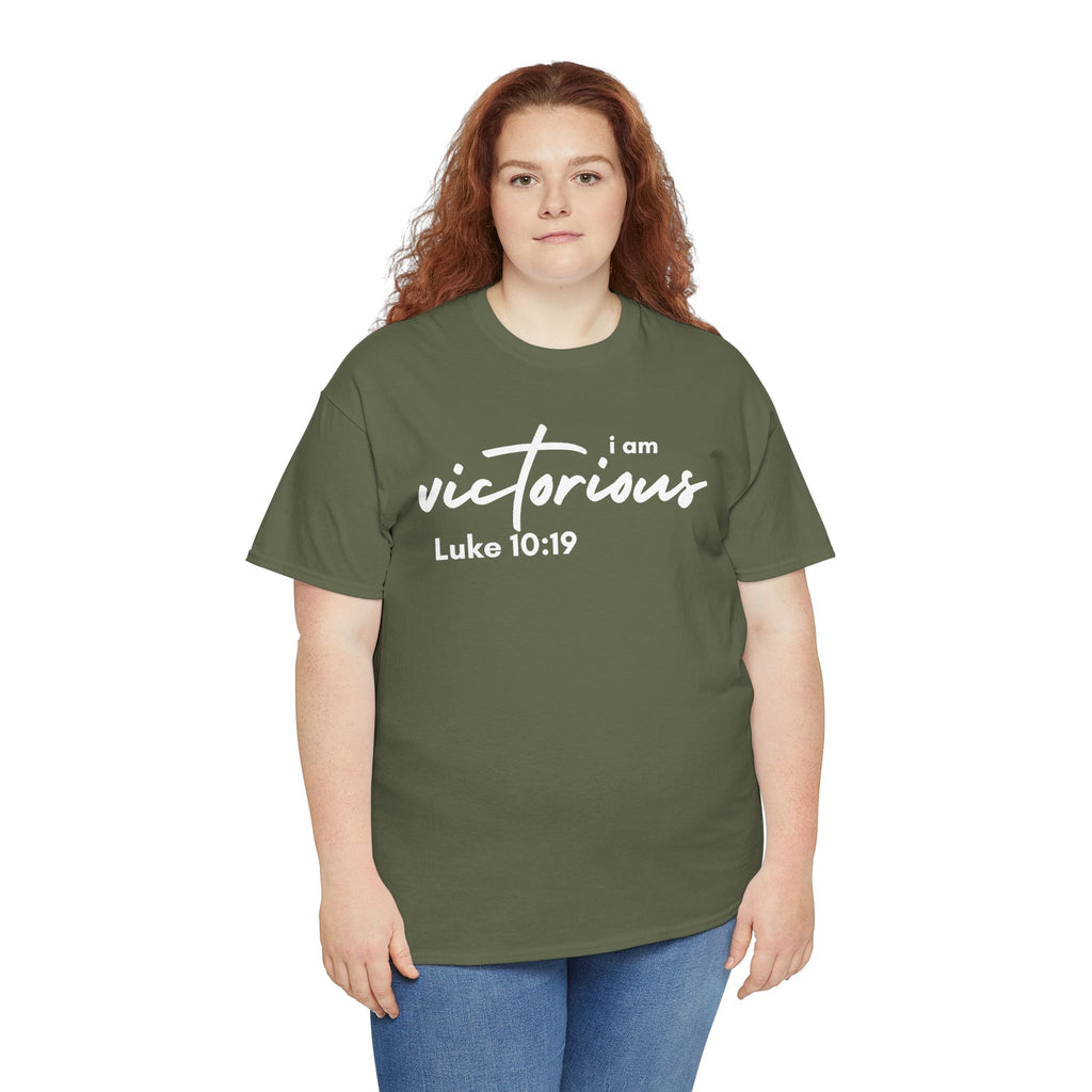 I Am Victorious Christian T-Shirt – Luke 10:19 Scripture Tee | Faith-Based Apparel