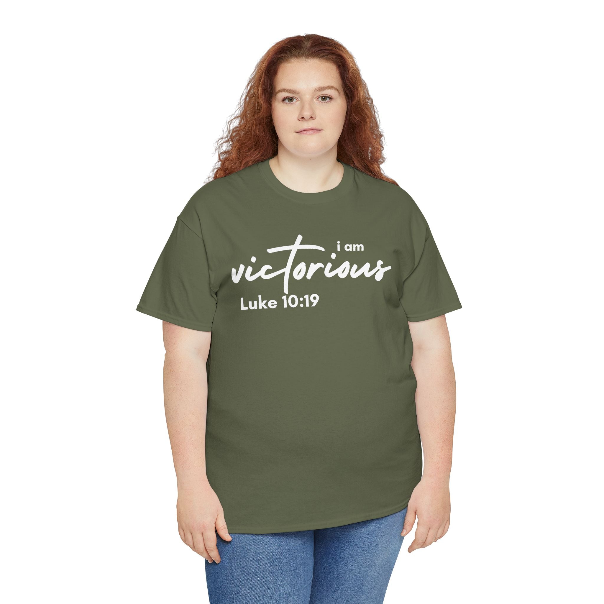 I Am Victorious Christian T-Shirt – Luke 10:19 Scripture Tee | Faith-Based Apparel