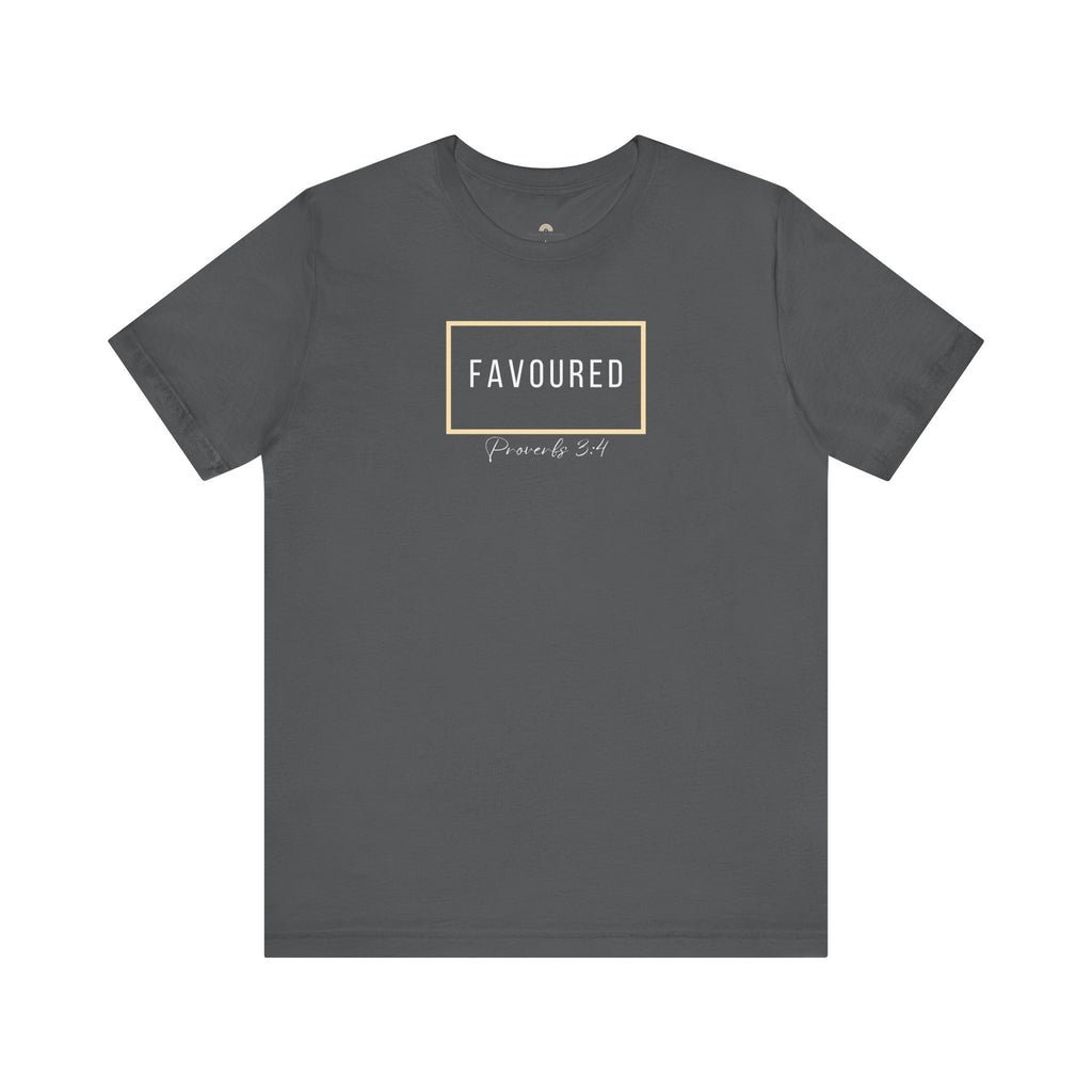 Favoured Christian T-Shirt – Proverbs 3:4 Scripture Tee | Faith-Based Unisex Shirt