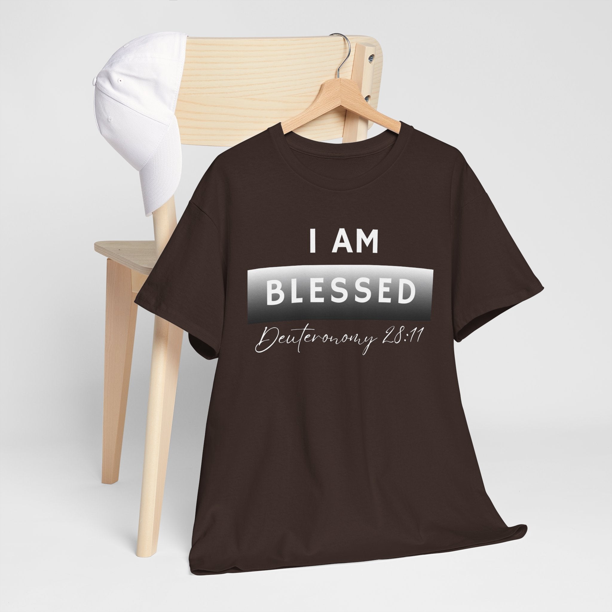 I Am Blessed Christian T-Shirt — Deuteronomy 28:11 Scripture Faith Tee (2)
