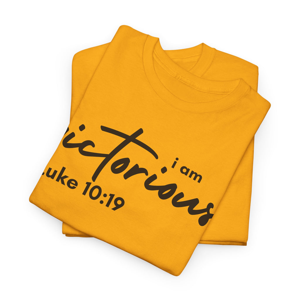 I Am Victorious Christian T-Shirt – Luke 10:19 Scripture Tee | Faith-Based Apparel