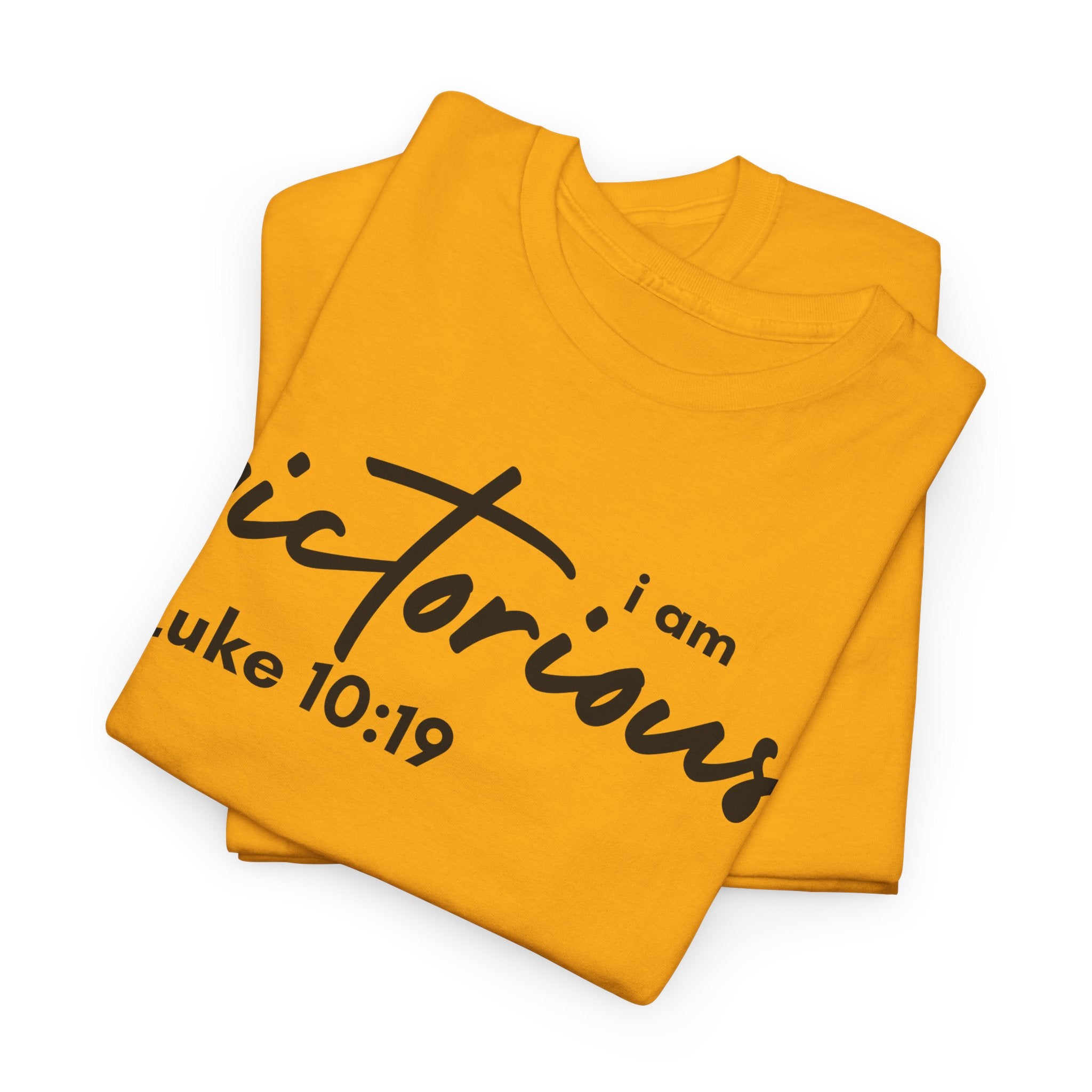 I Am Victorious Christian T-Shirt – Luke 10:19 Scripture Tee | Faith-Based Apparel