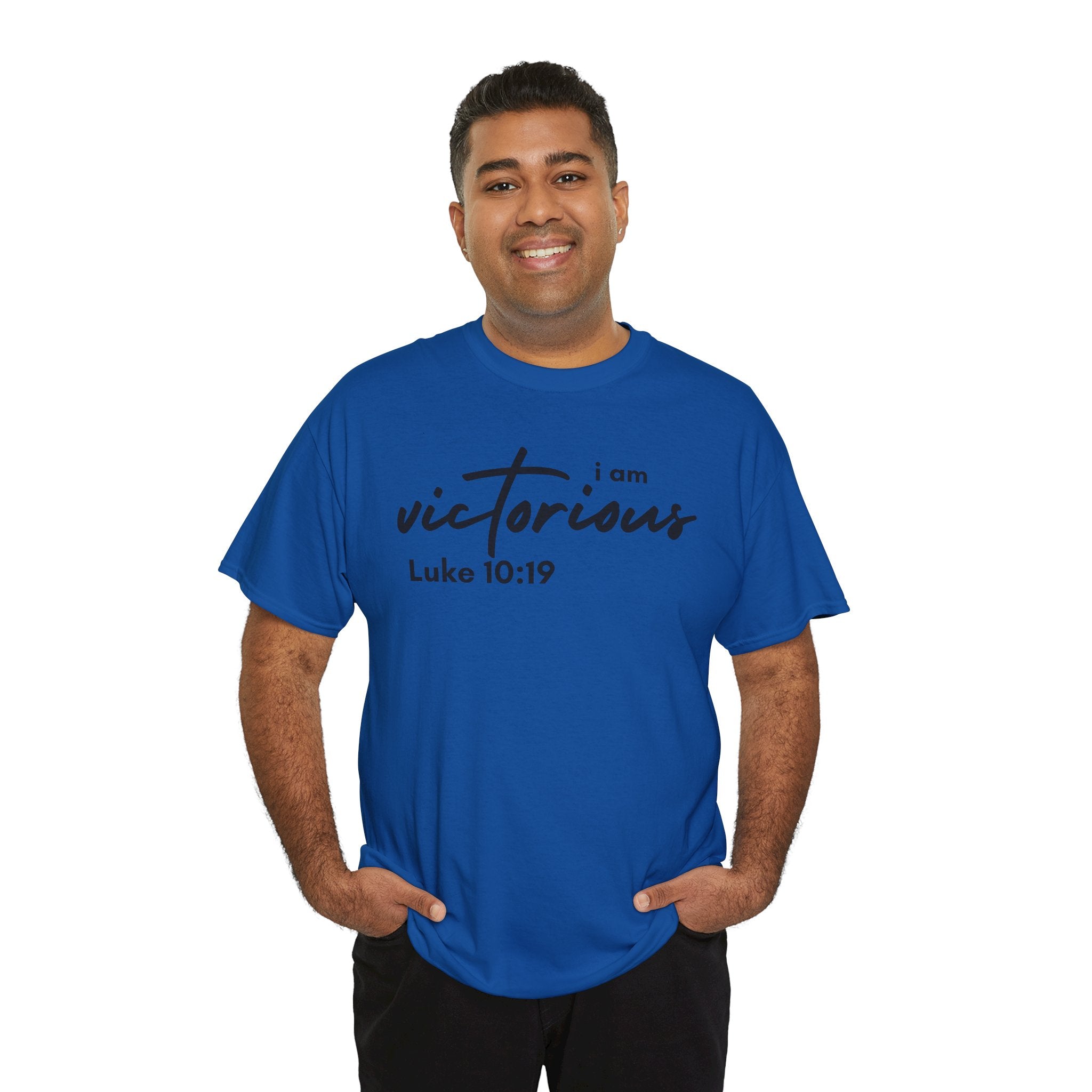 I Am Victorious Christian T-Shirt – Luke 10:19 Scripture Tee | Faith-Based Apparel