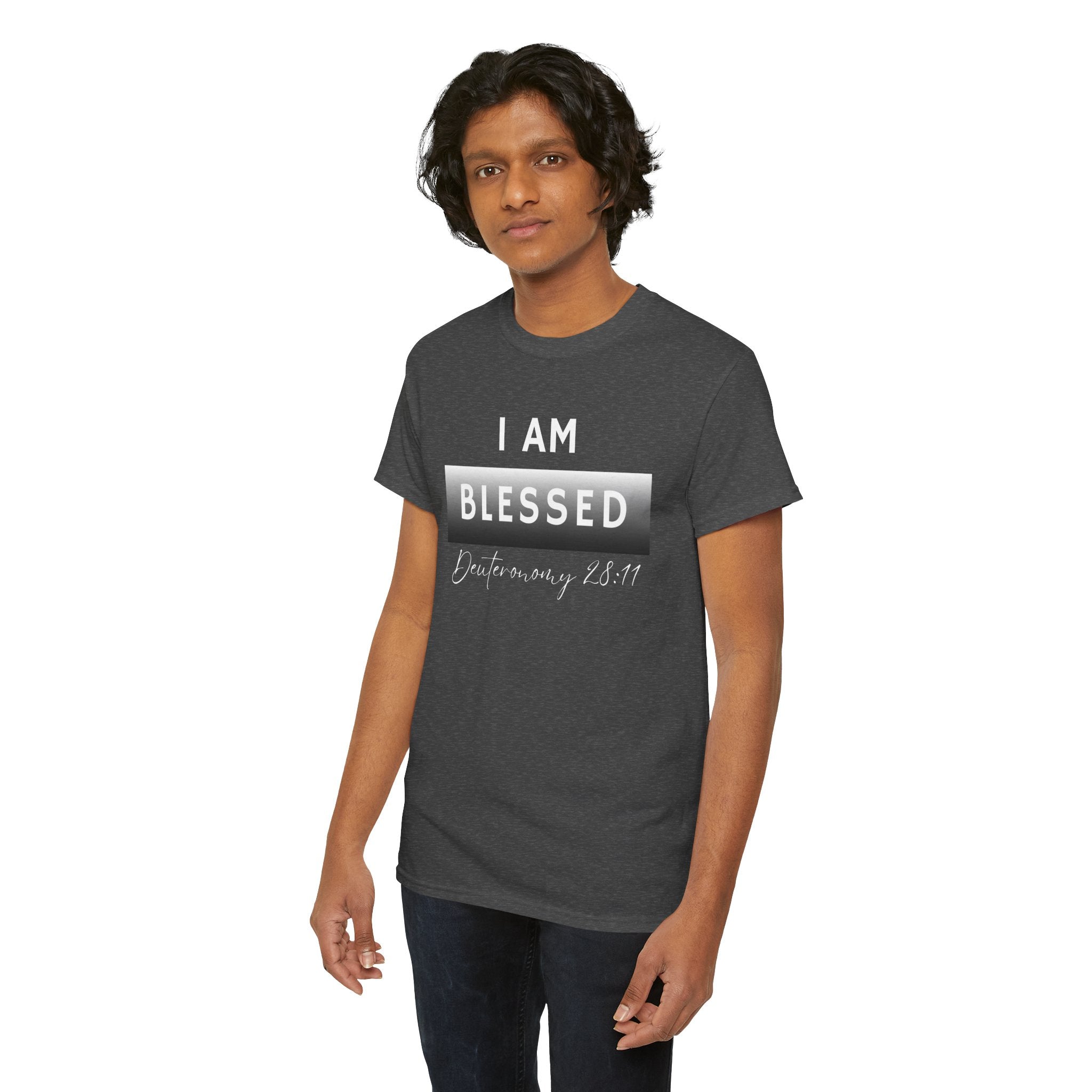 I Am Blessed Christian T-Shirt — Deuteronomy 28:11 Scripture Faith Tee (2)