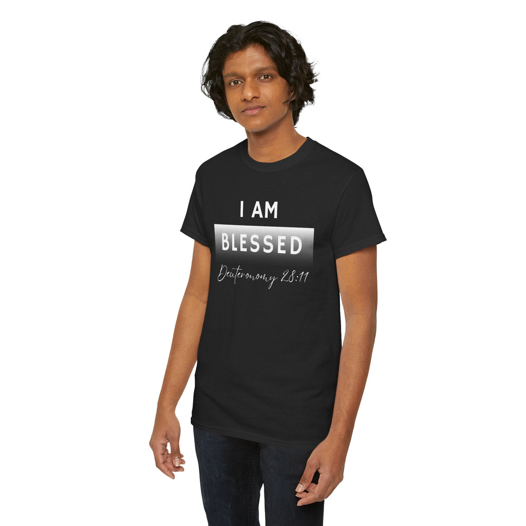 I Am Blessed Christian T-Shirt — Deuteronomy 28:11 Scripture Faith Tee (2)