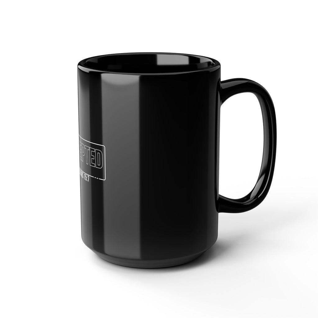 “I Am Accepted” Christian Ceramic Mug – Romans 15:7 Scripture Coffee Cup (11oz & 15oz) – Faith-Inspired Gift