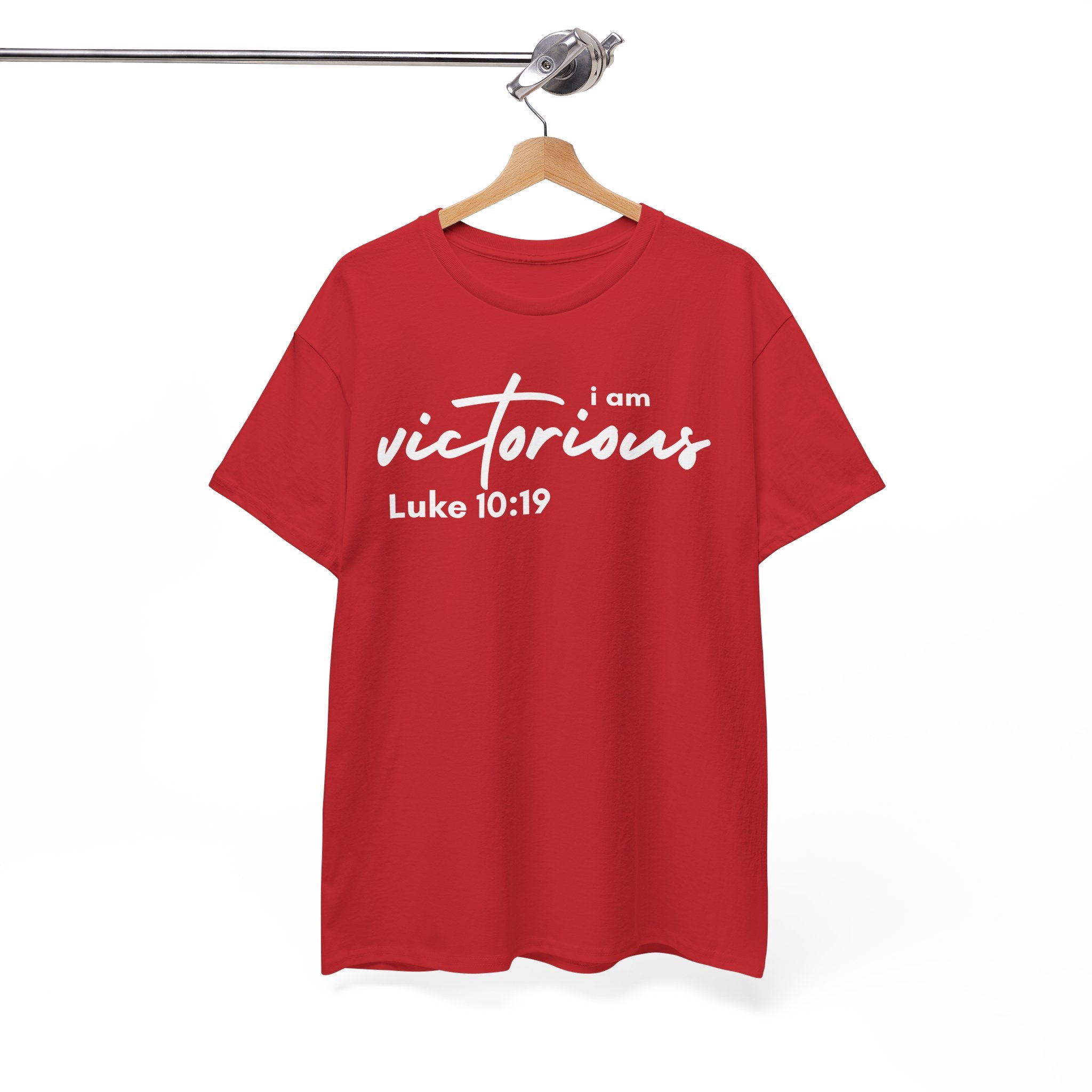 I Am Victorious Christian T-Shirt – Luke 10:19 Scripture Tee | Faith-Based Apparel